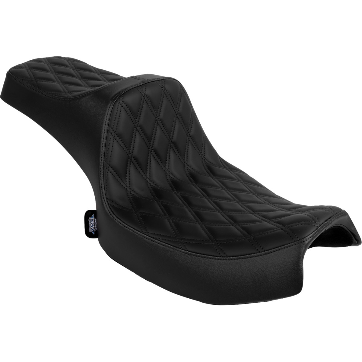 Drag Specialties Seats - Predator III 2-Up Seat - Vinyl/Solar Leather - Double Diamond - Chieftain '25/Challenger '20-'25