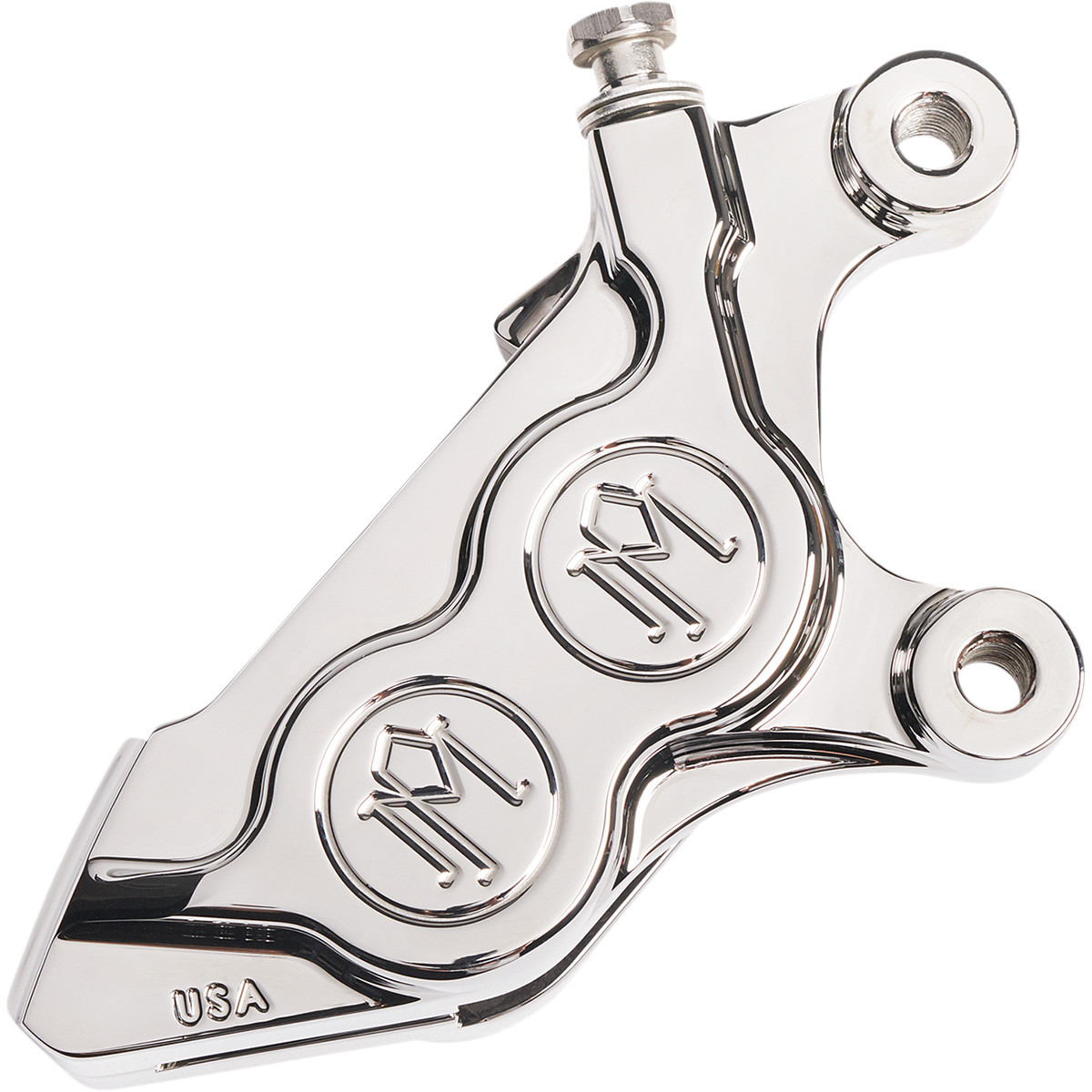 Performance Machine (PM) #0052-2424-CH - 4-Piston Caliper - Chrome - Right Front