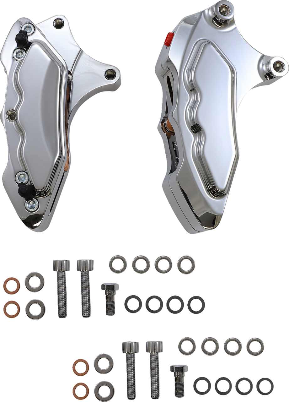 Hawg Halters #FKDDCC6013 - 6-Piston Dual Caliper - Chrome - 13"