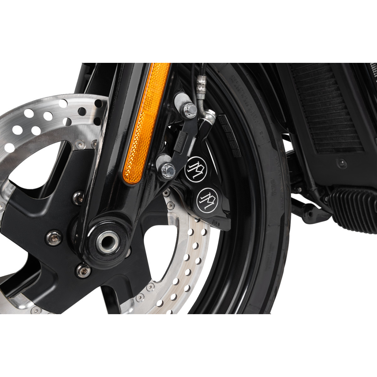 Performance Machine (PM) #0052-2425-BM - 4-Piston Caliper - Contrast Cut - Left Front