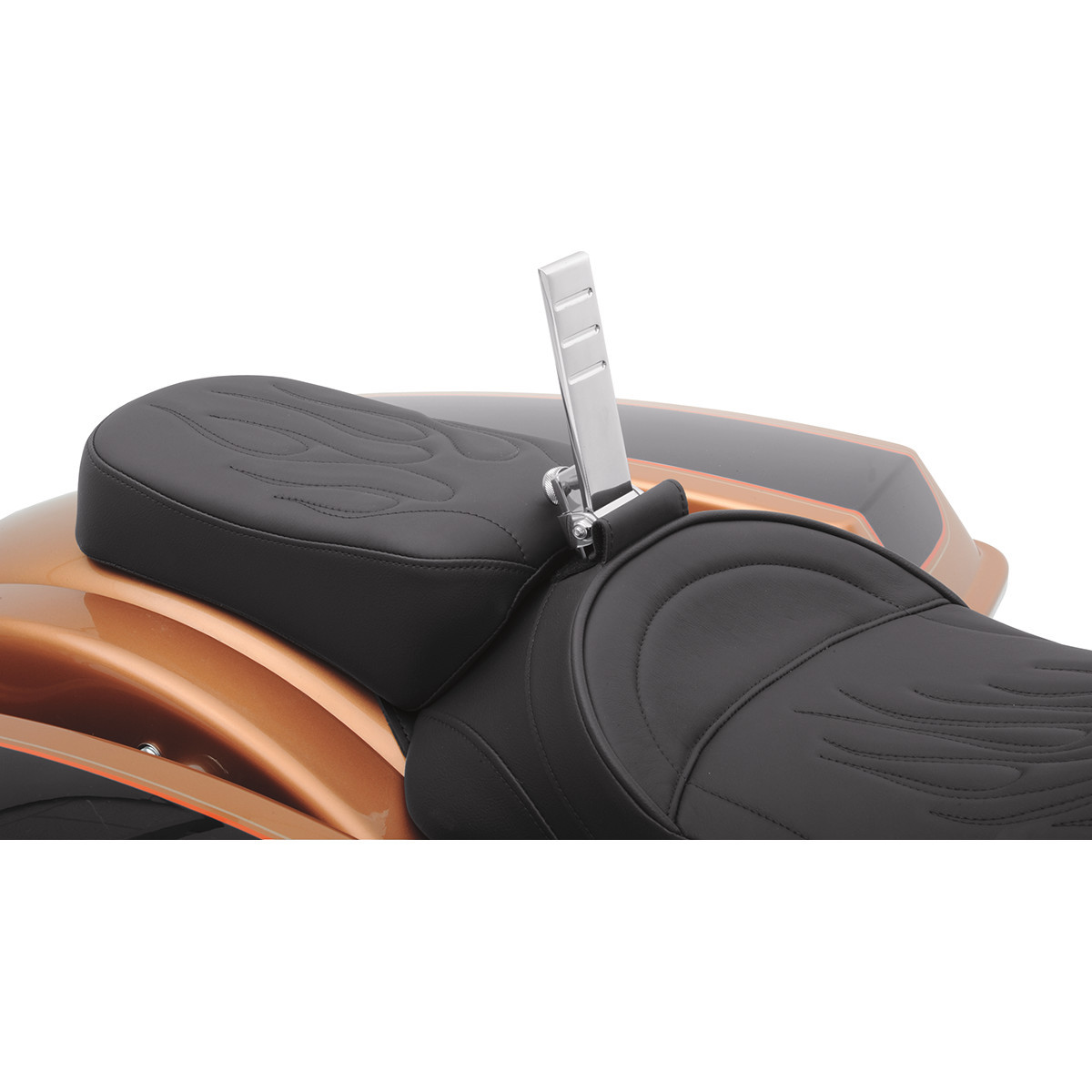 Drag Specialties Seats - EZ Glide II Backrest - Small - Solar Reflective Leather - Smooth