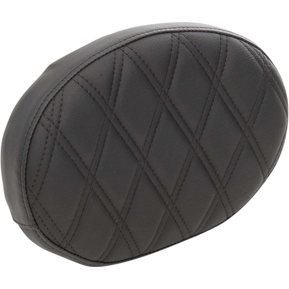 Drag Specialties Seats - Oval Sissy Bar Pad - Double Diamond - Black Stitch - FL '99-'22