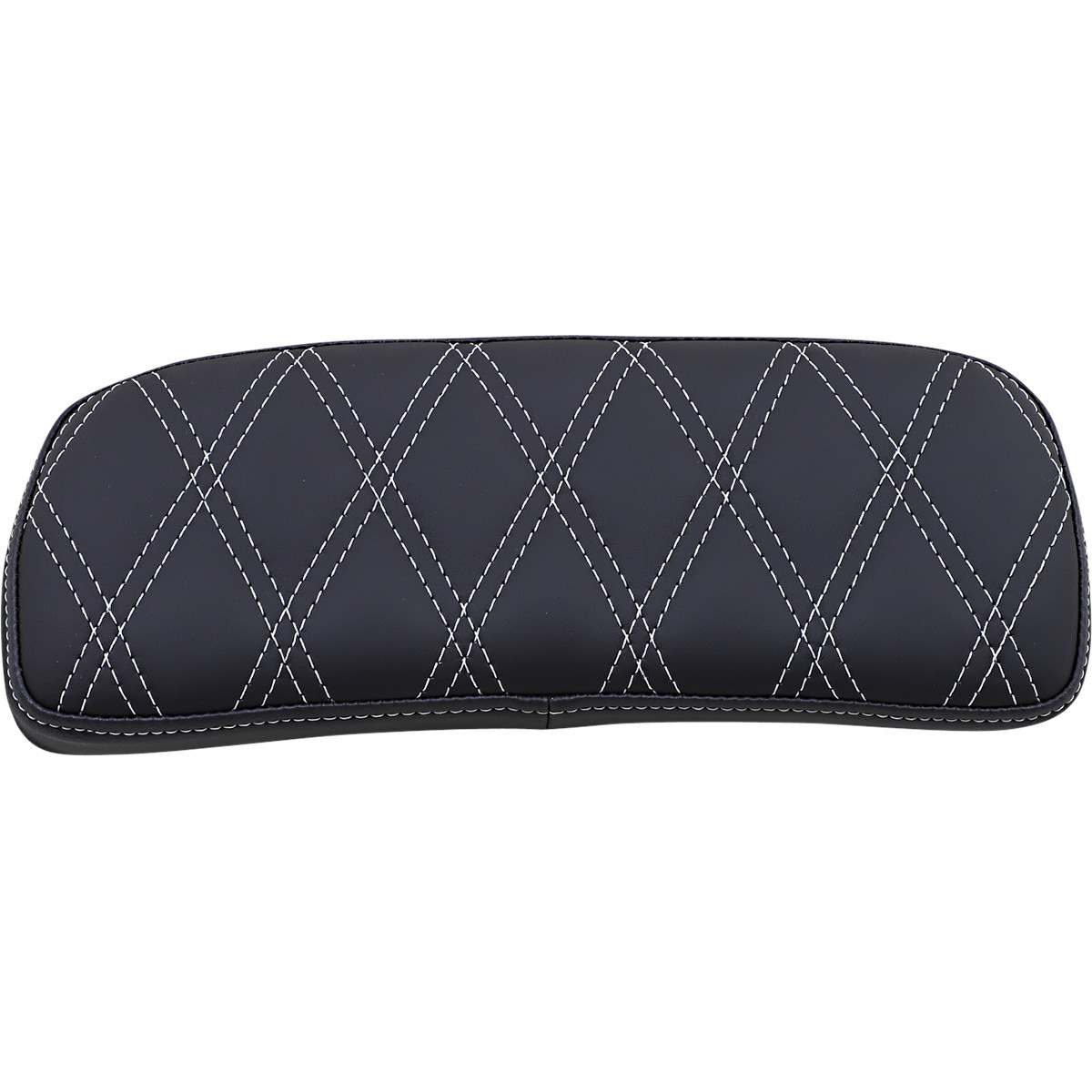Drag Specialties Seats - Chopped Tour-Pak Pad - Solar Leather - Silver Double Diamond