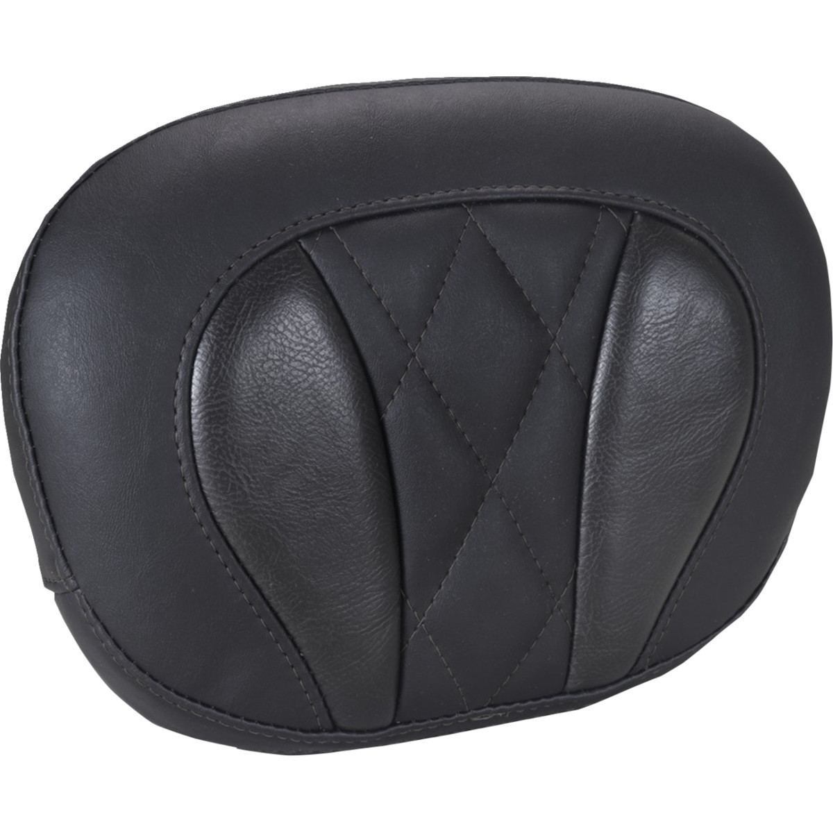 Mustang #88450 - Deluxe Sissy Bar Pad - Diamond - Black Stitch - FLT/FLH '23-'25