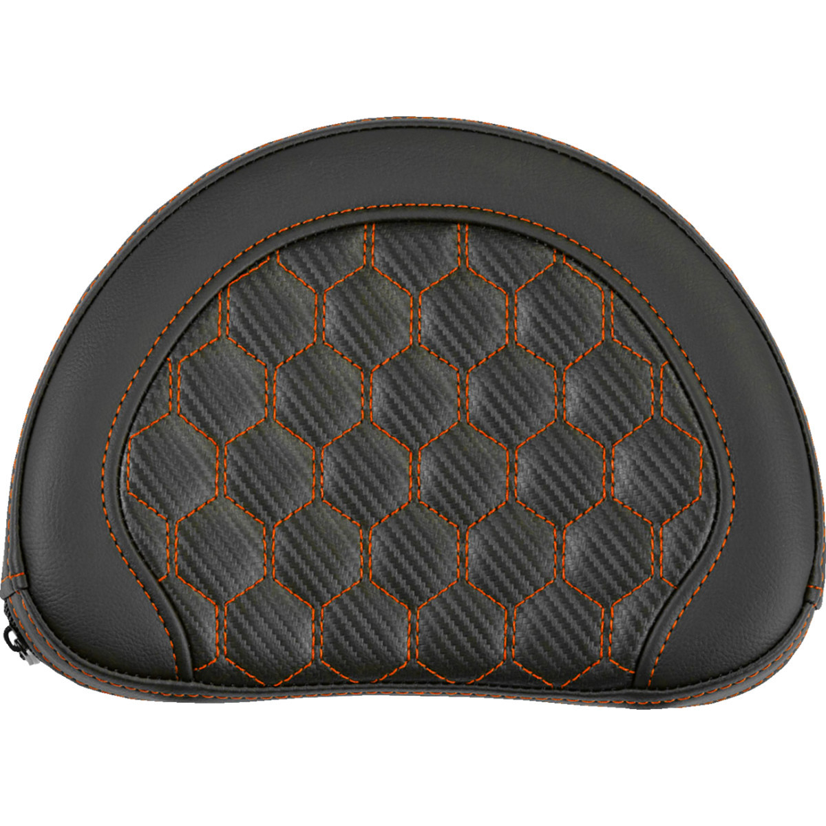 Saddlemen #051319003 - Contoured Sissy Bar Pad - Honeycomb - Orange Stitch