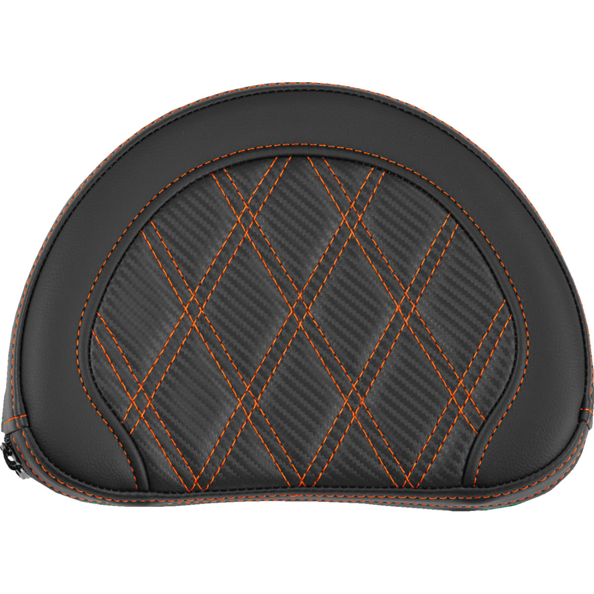 Saddlemen #051320703 - Contoured Sissy Bar Pad - Lattice Stitch - Orange Stitch