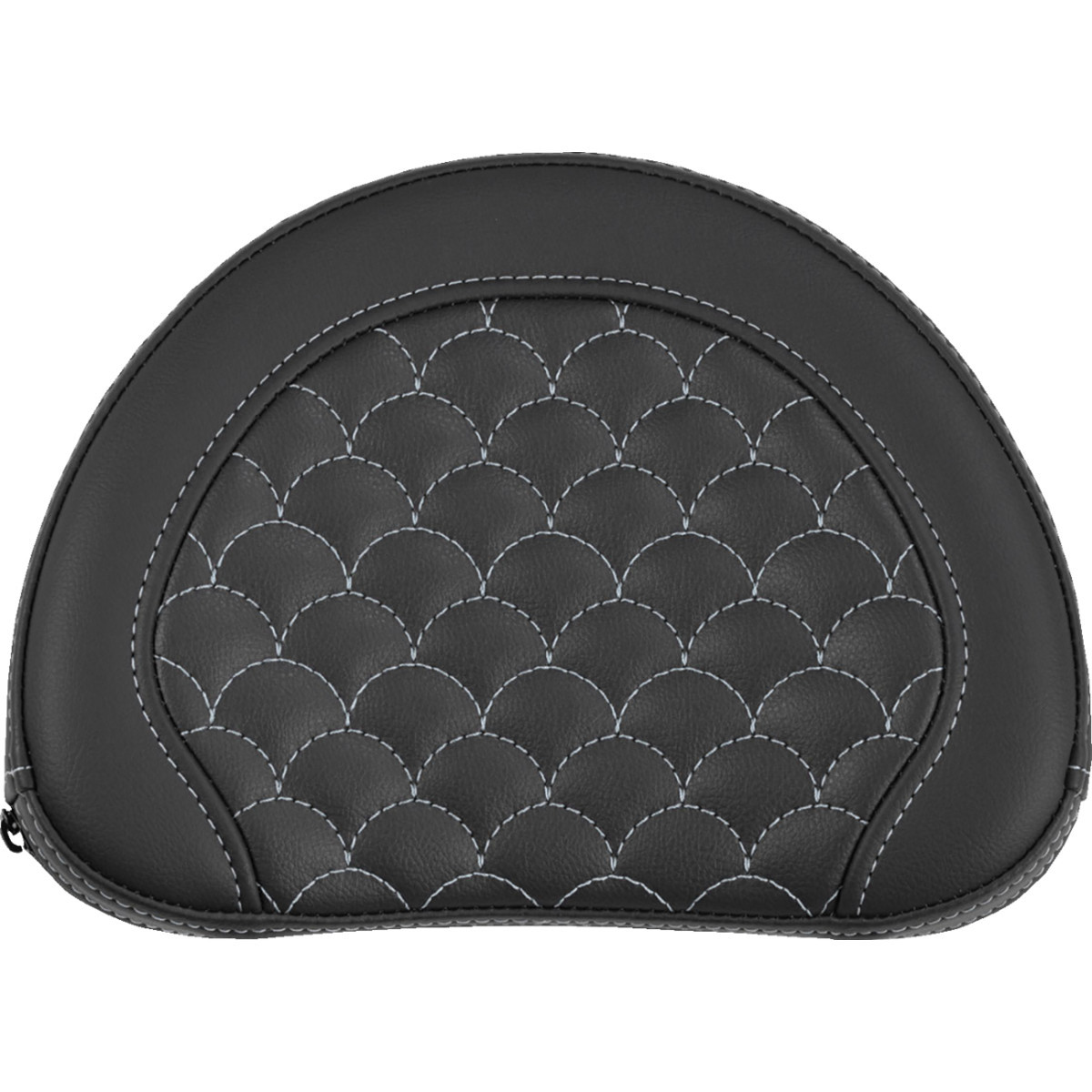 Saddlemen #051320905 - Contoured Sissy Bar Pad - Dragon Scale - Silver Stitch