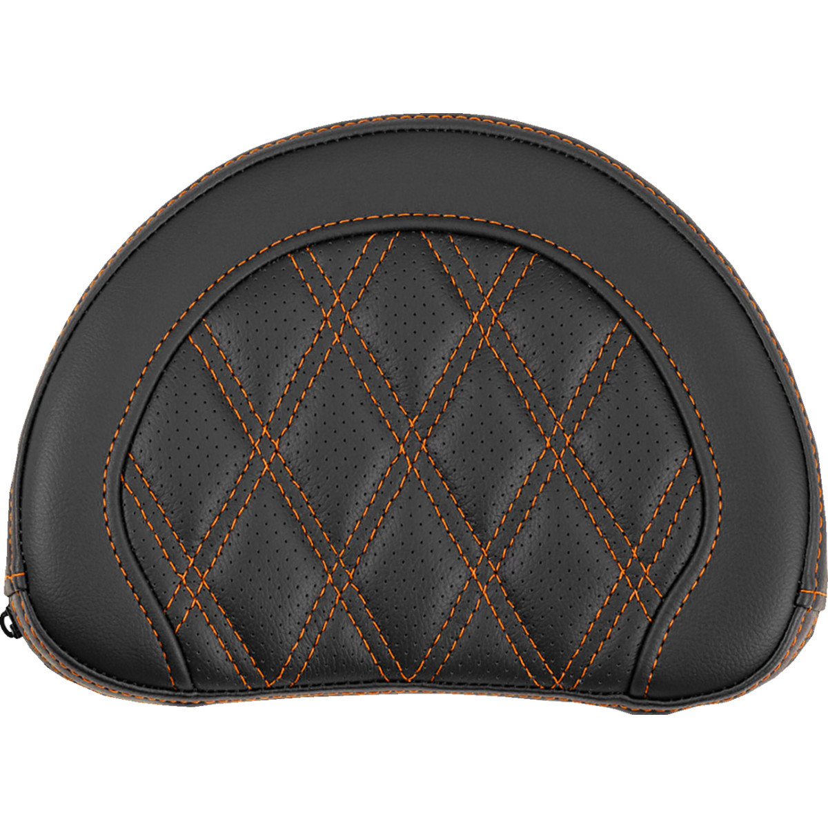 Saddlemen #051318403 - Contoured Sissy Bar Pad - Lattice Stitch - Orange Stitch