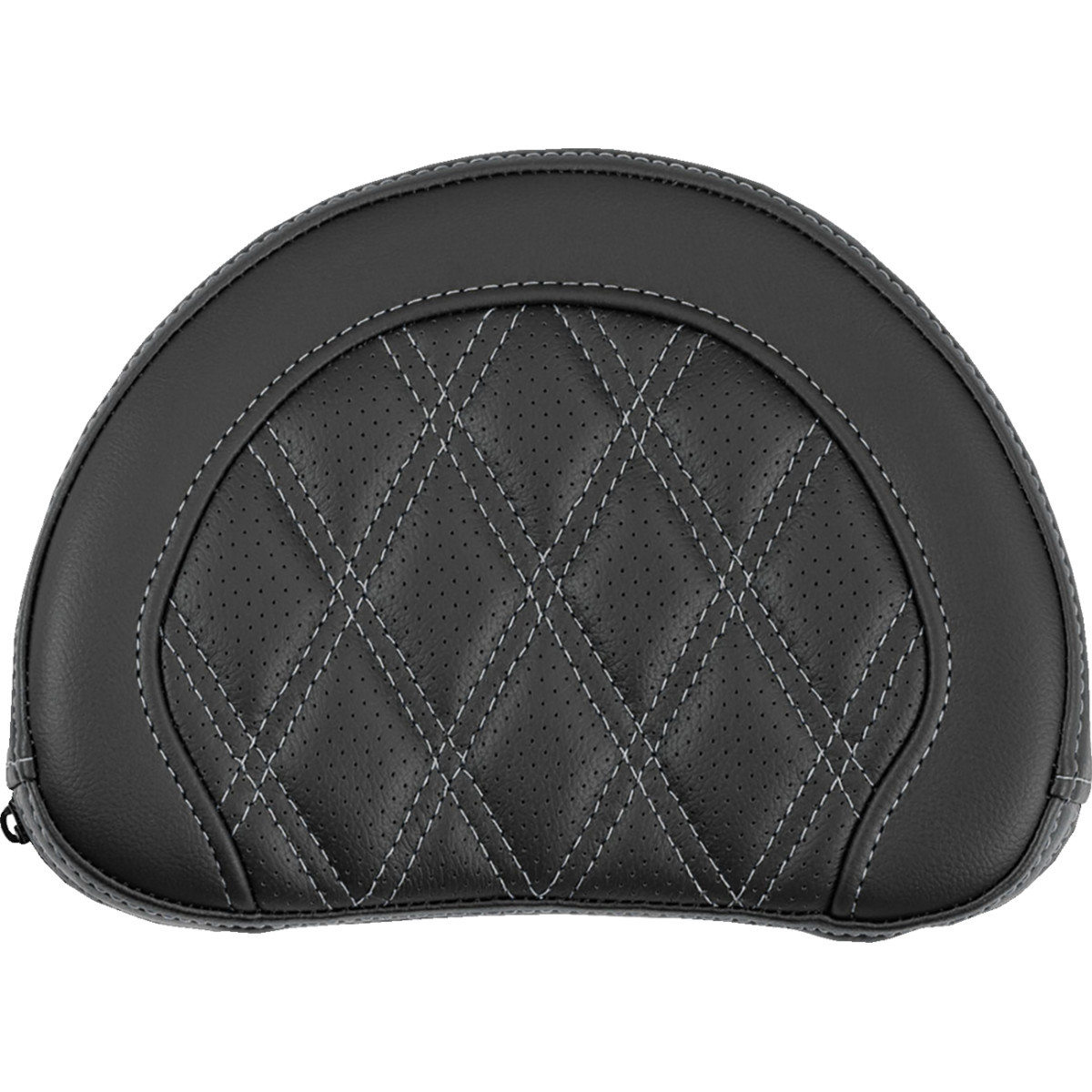 Saddlemen #051318405 - Contoured Sissy Bar Pad - Lattice Stitch - Silver Stitch