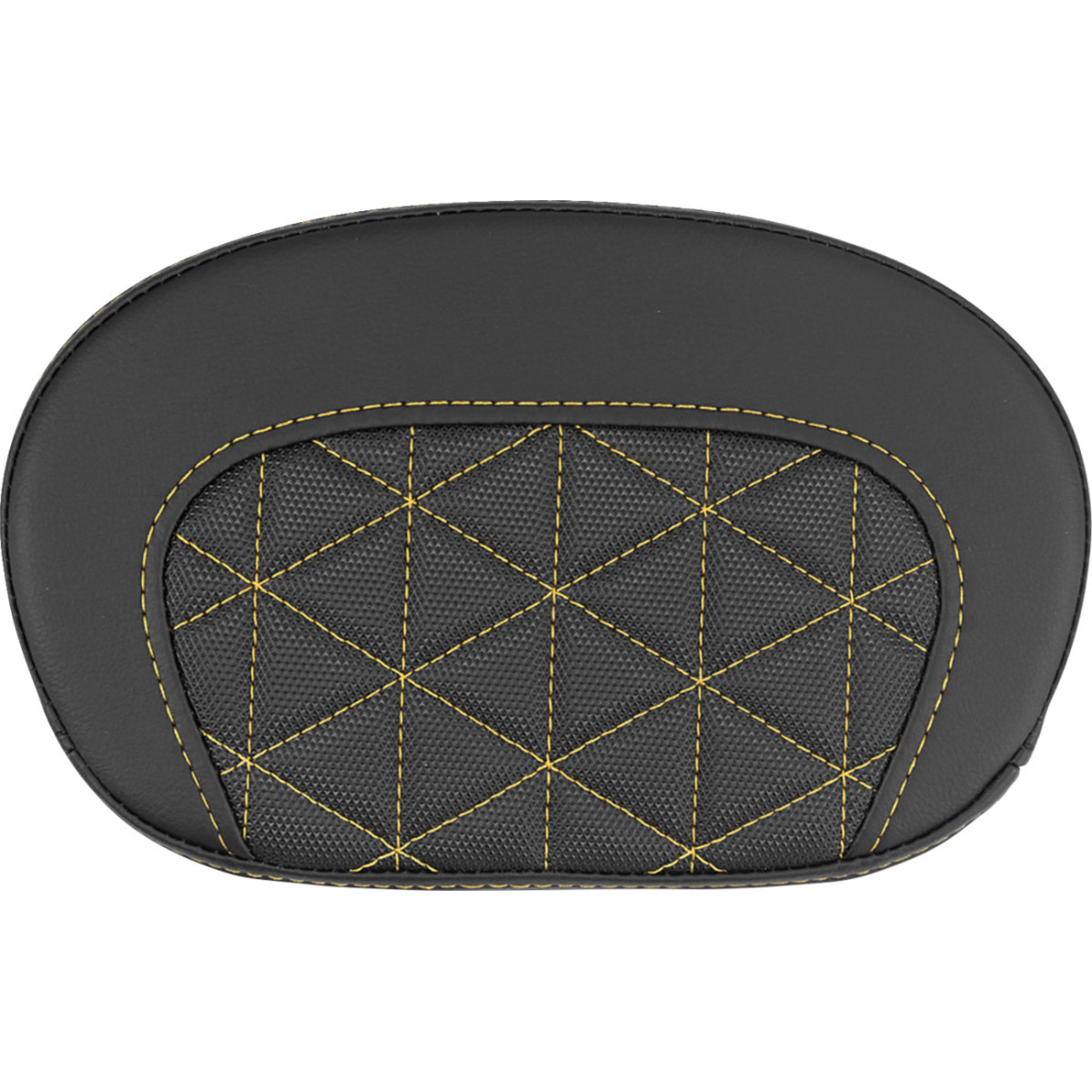 Saddlemen #061021107 - Mini Contour Sissy Bar Pad - Tri-Gripper - Gold Stitch