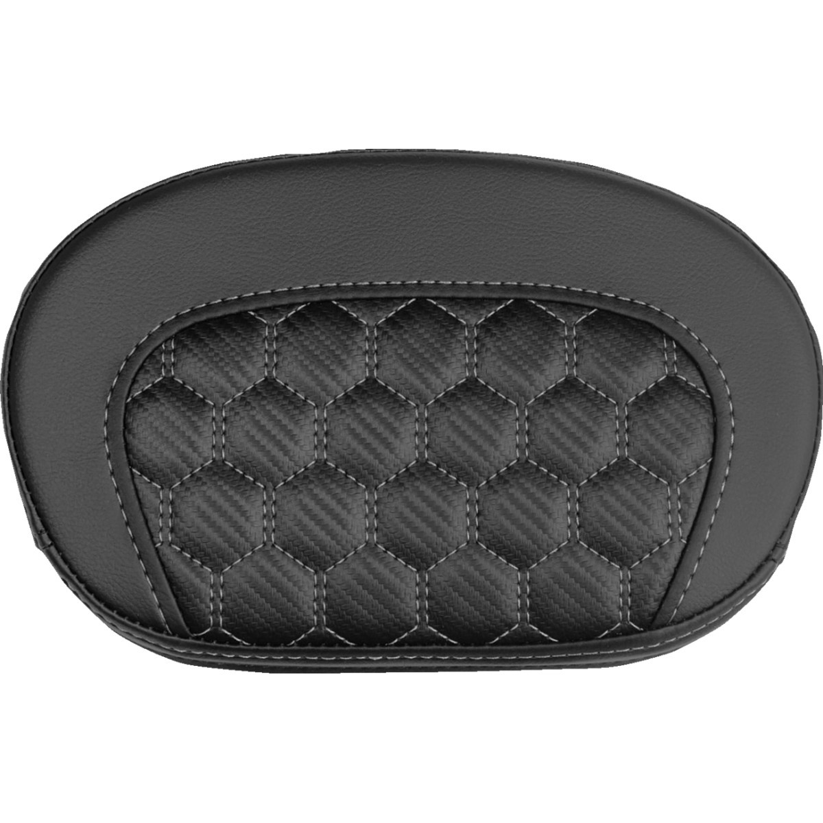 Saddlemen #061019002 - Mini Contour Sissy Bar Pad - Honeycomb - Gray Stitch