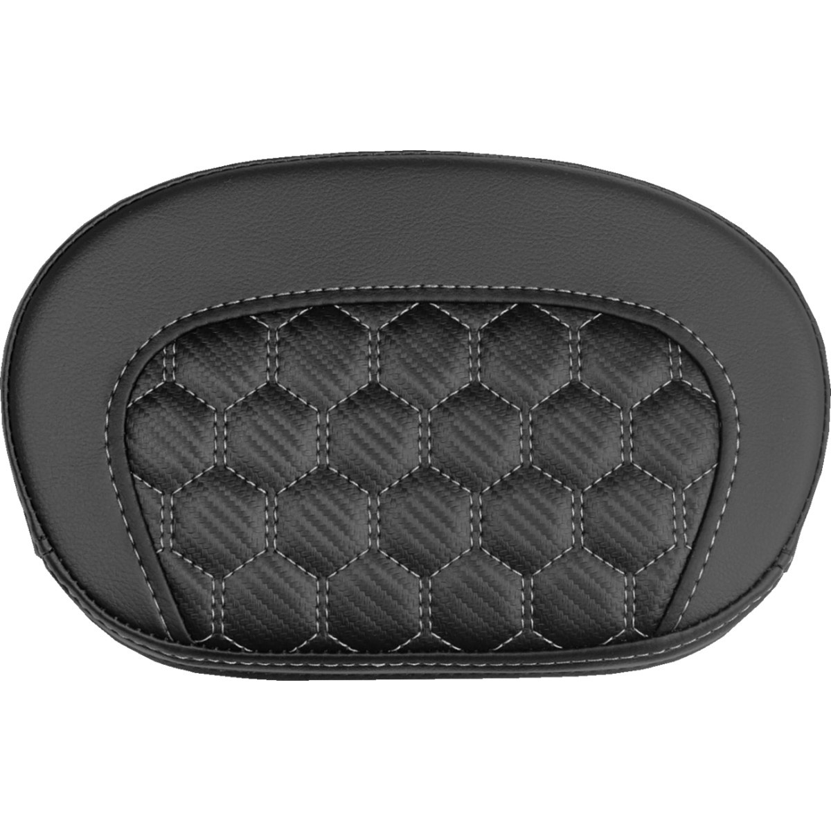 Saddlemen #061019005 - Mini Contour Sissy Bar Pad - Honeycomb - Silver Stitch