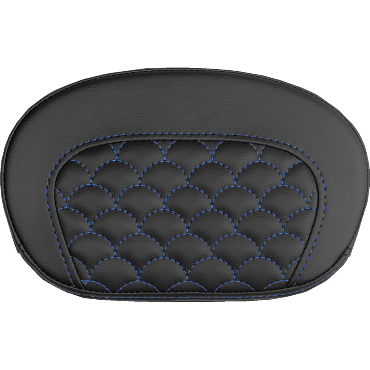Saddlemen #061020901 - Mini Contour Sissy Bar Pad - Dragon Scale - Blue Stitch