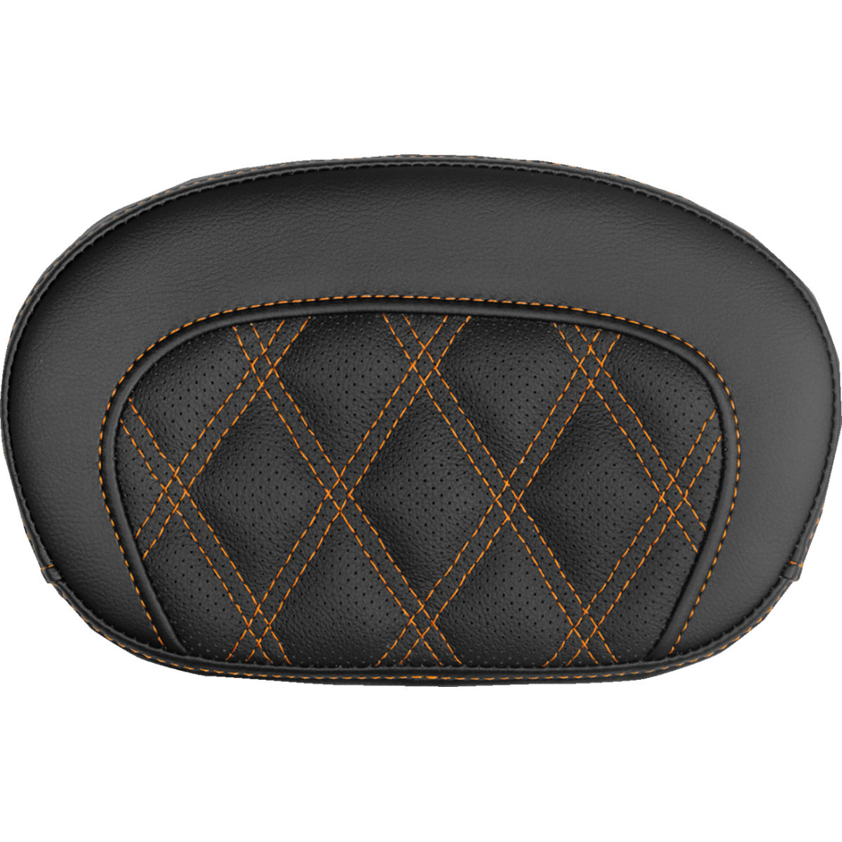Saddlemen #061018403 - Mini Contour Sissy Bar Pad - Lattice Stitch - Orange Stitch