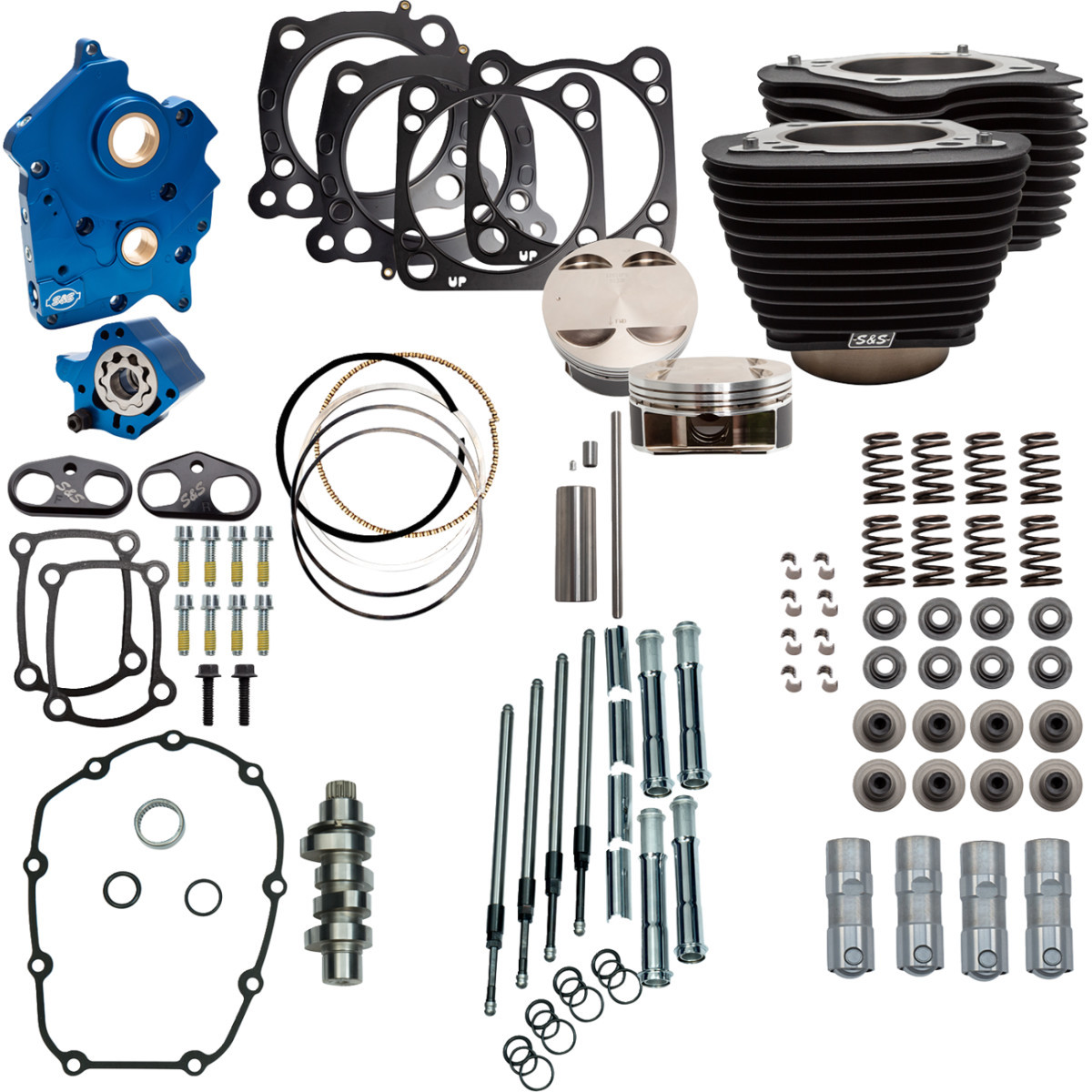 S&S Cycle #310-1105C - Power Pack - 4.500" Stroke - Oil Cooled - Black w/o Highlights - M8