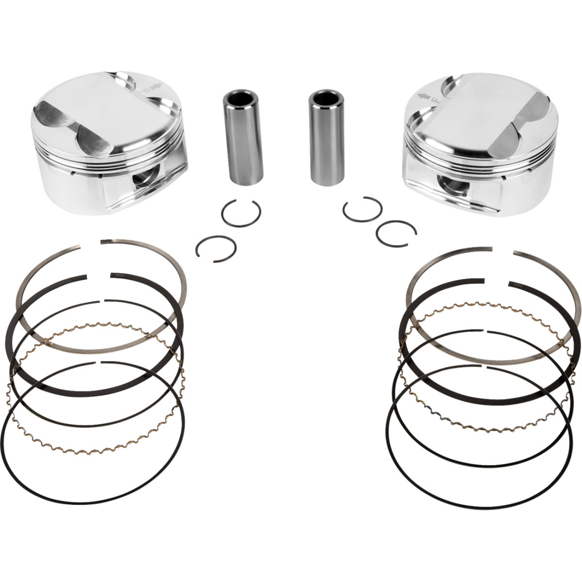 JE Pistons #398727 - Piston Kit - 3.937" Bore - 4.375" Stroke - 11.5:1 CR - 107" M8
