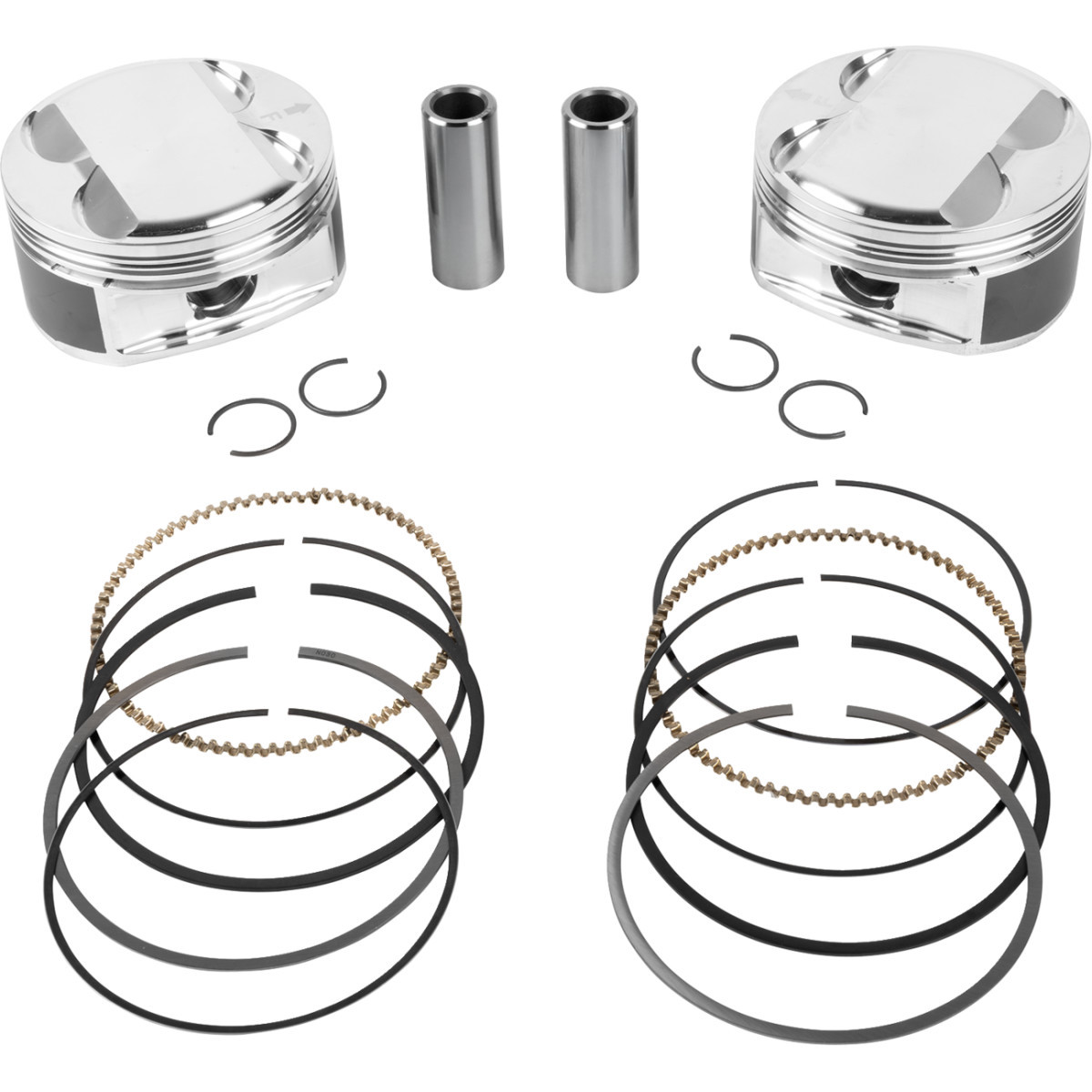 JE Pistons #398755 - Piston Kit - 4.080" Bore - 4.375" Stroke - 12.0:1 CR - 107" M8