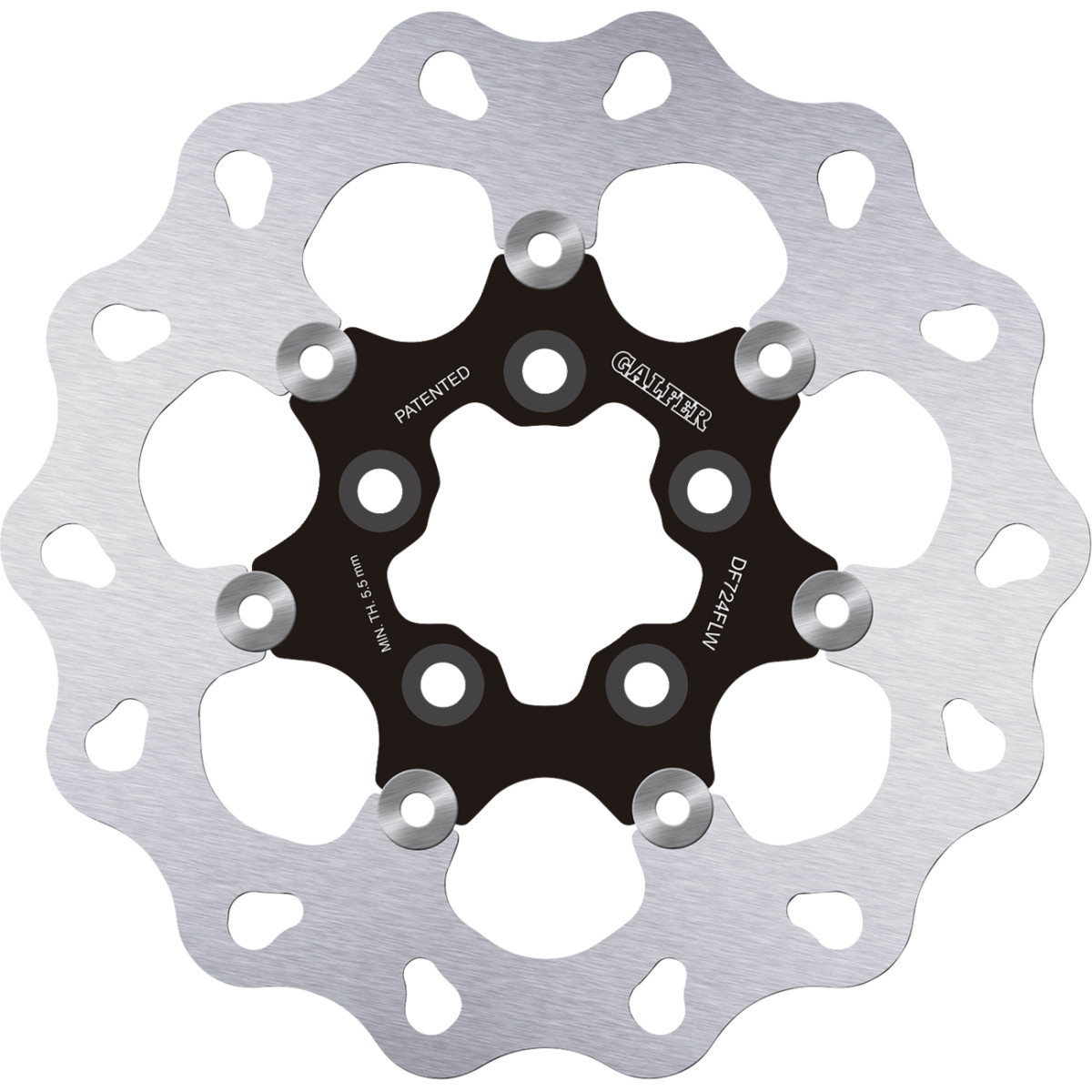 Galfer #DF724FLW - Brake Rotor - Rear - Black Carrier
