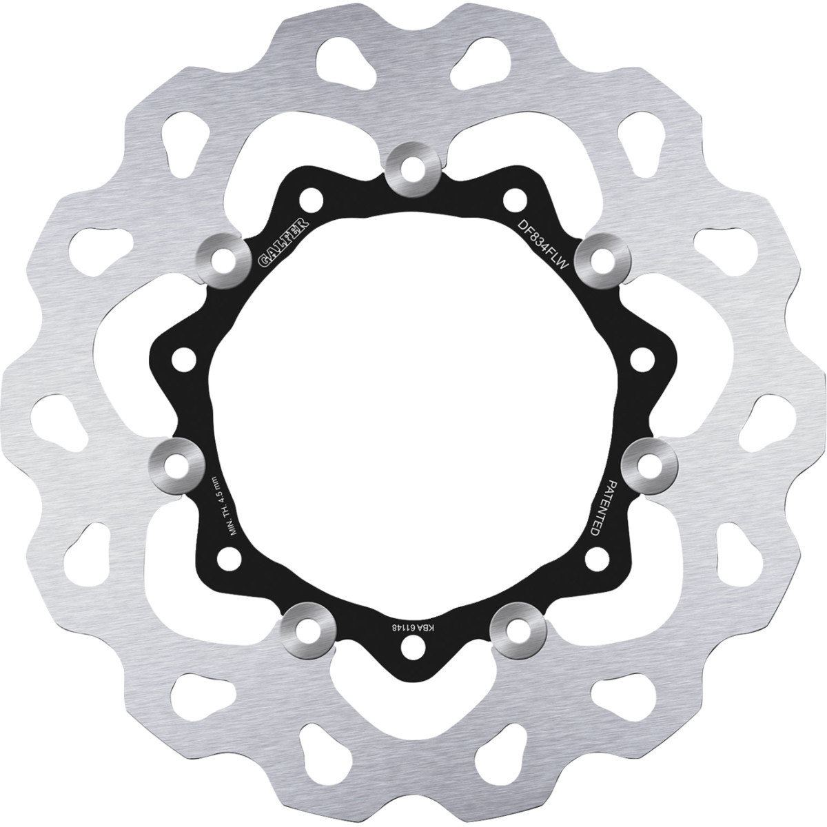Galfer #DF834FLW - Brake Rotor - Front - Black Carrier