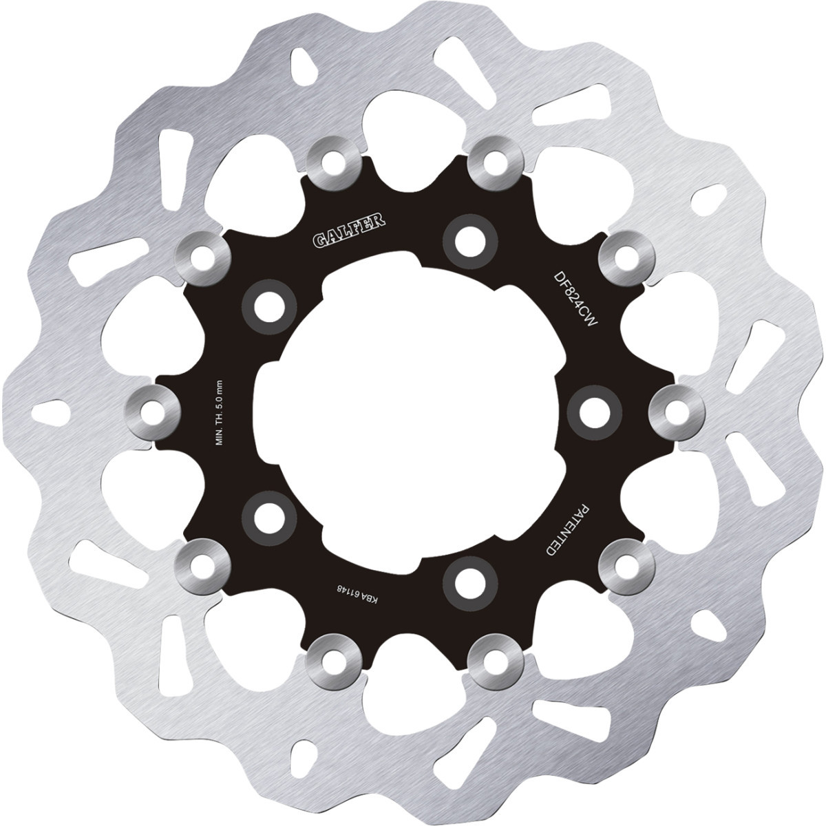 Galfer #DF824FLW - Brake Rotor - Rear - Black Carrier