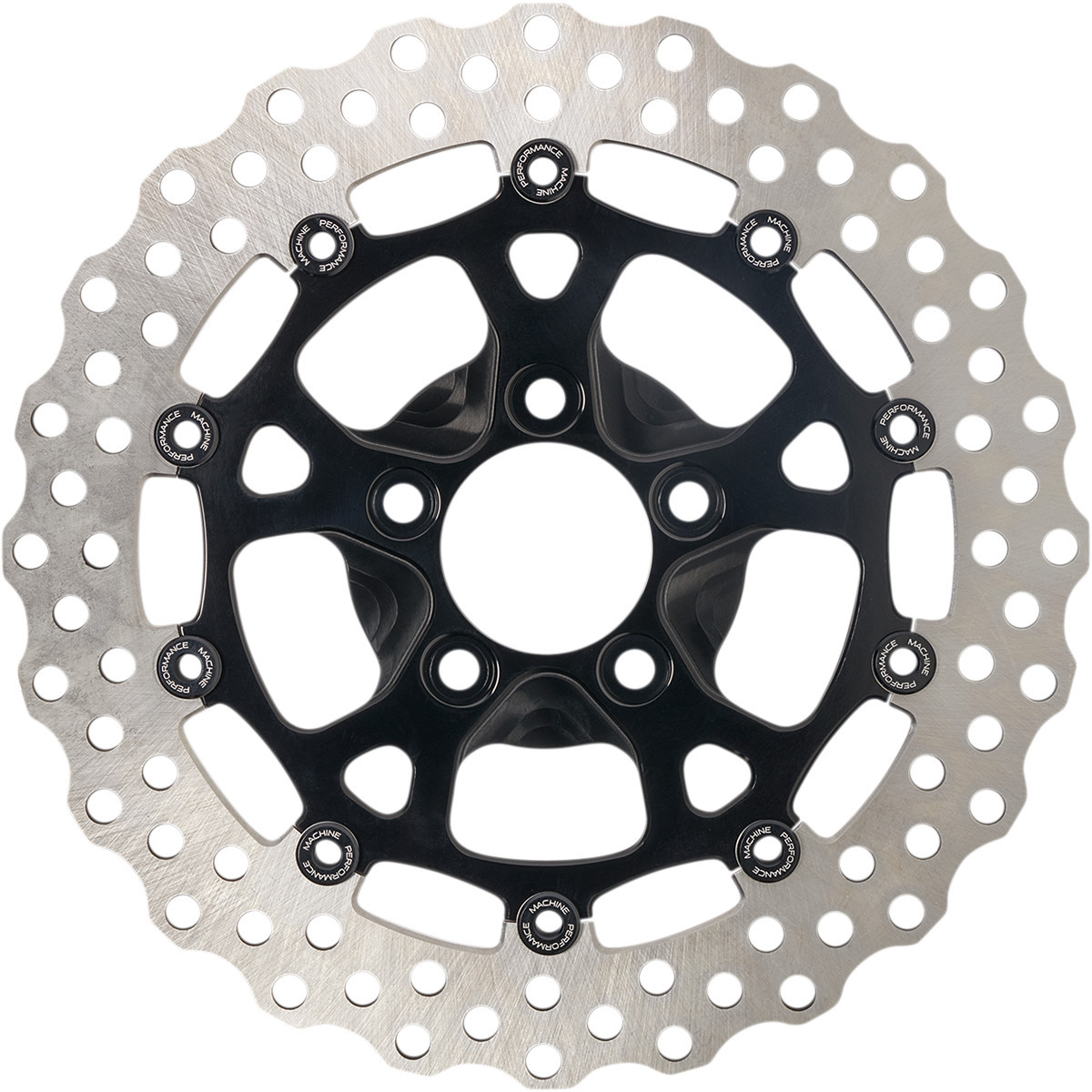 Performance Machine (PM) #0133-1806S-B - Dominator Rotor - Front - 11.8" - Black