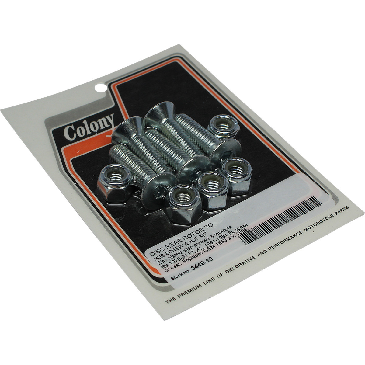 Colony #3449-10 - Brake Rotor Screw and Nut Kit