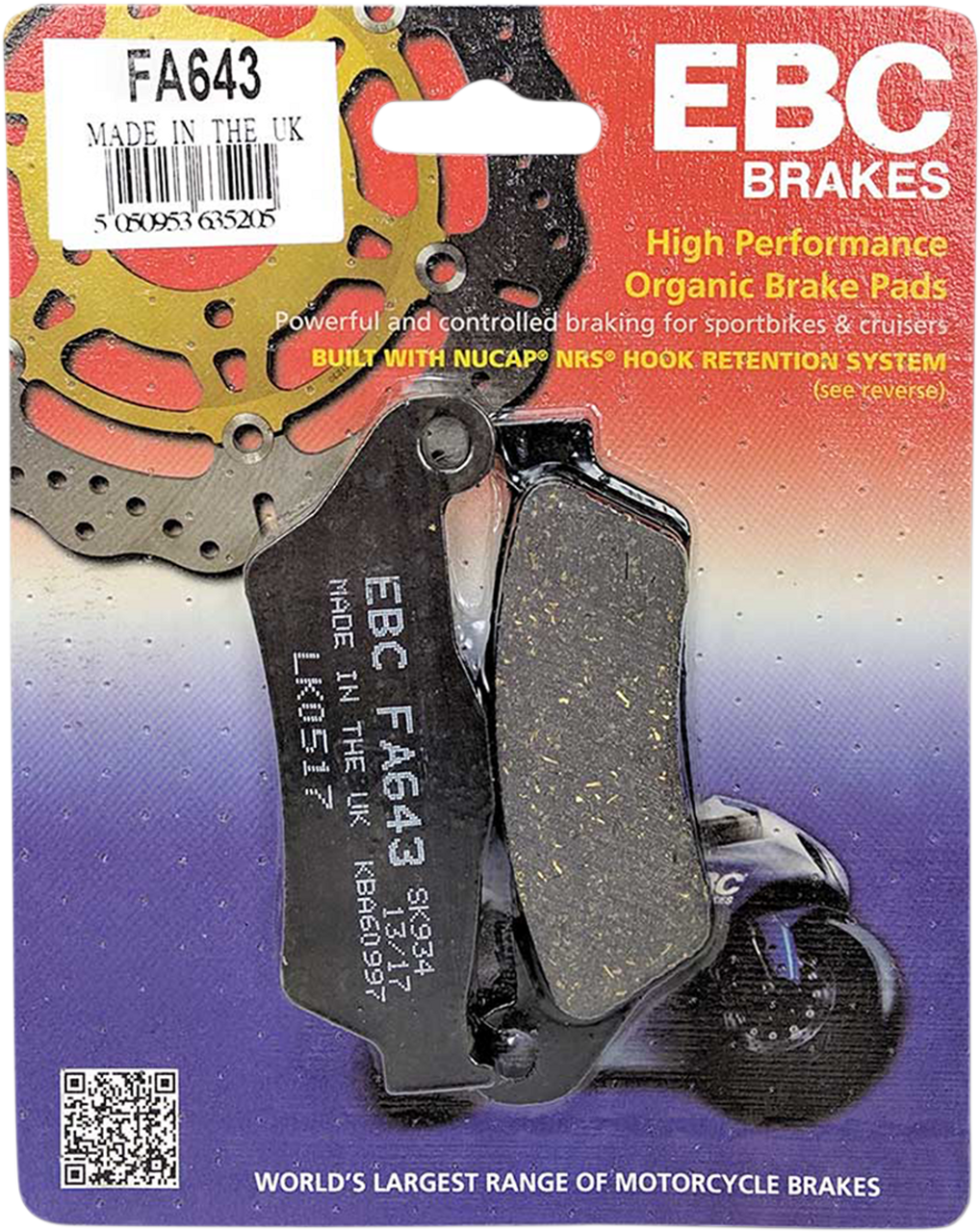 Organic Brake Pads - FA643