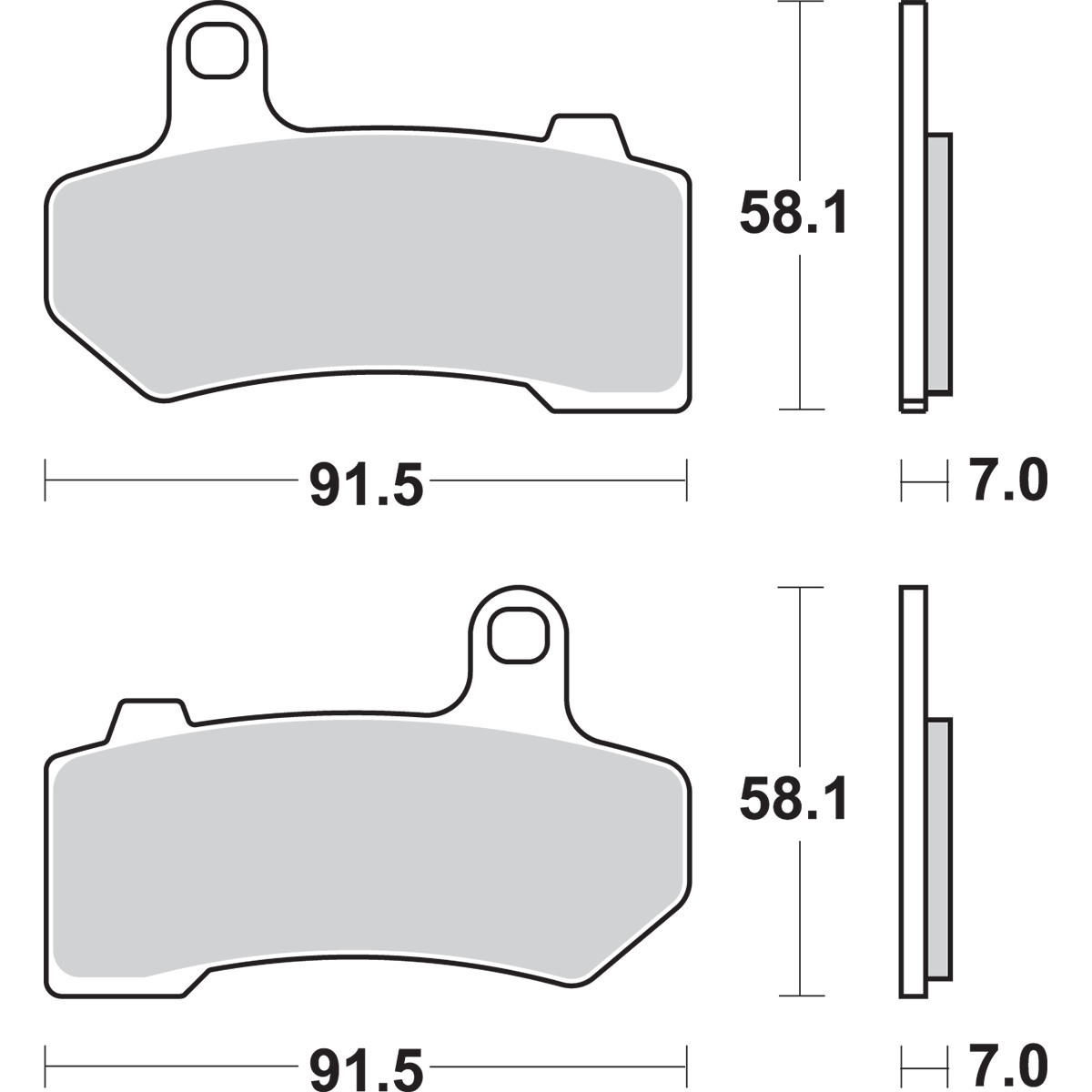 SBS #830H.HS - Sintered Brake Pads - Harley-Davidson