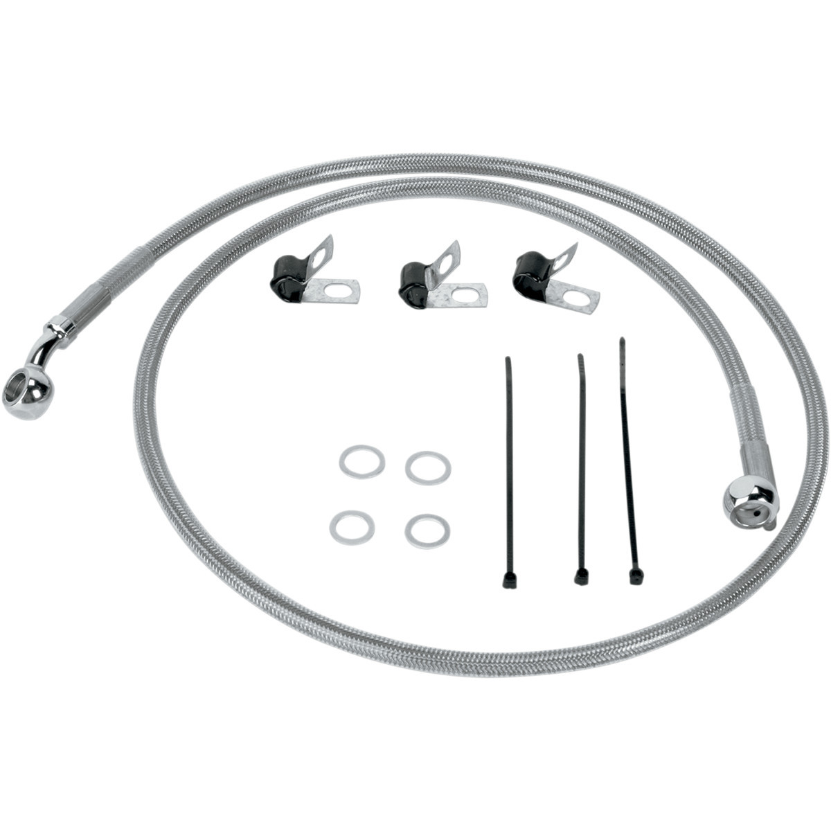Drag Specialties - Brake Line - Front (Upper) - Stainless Steel