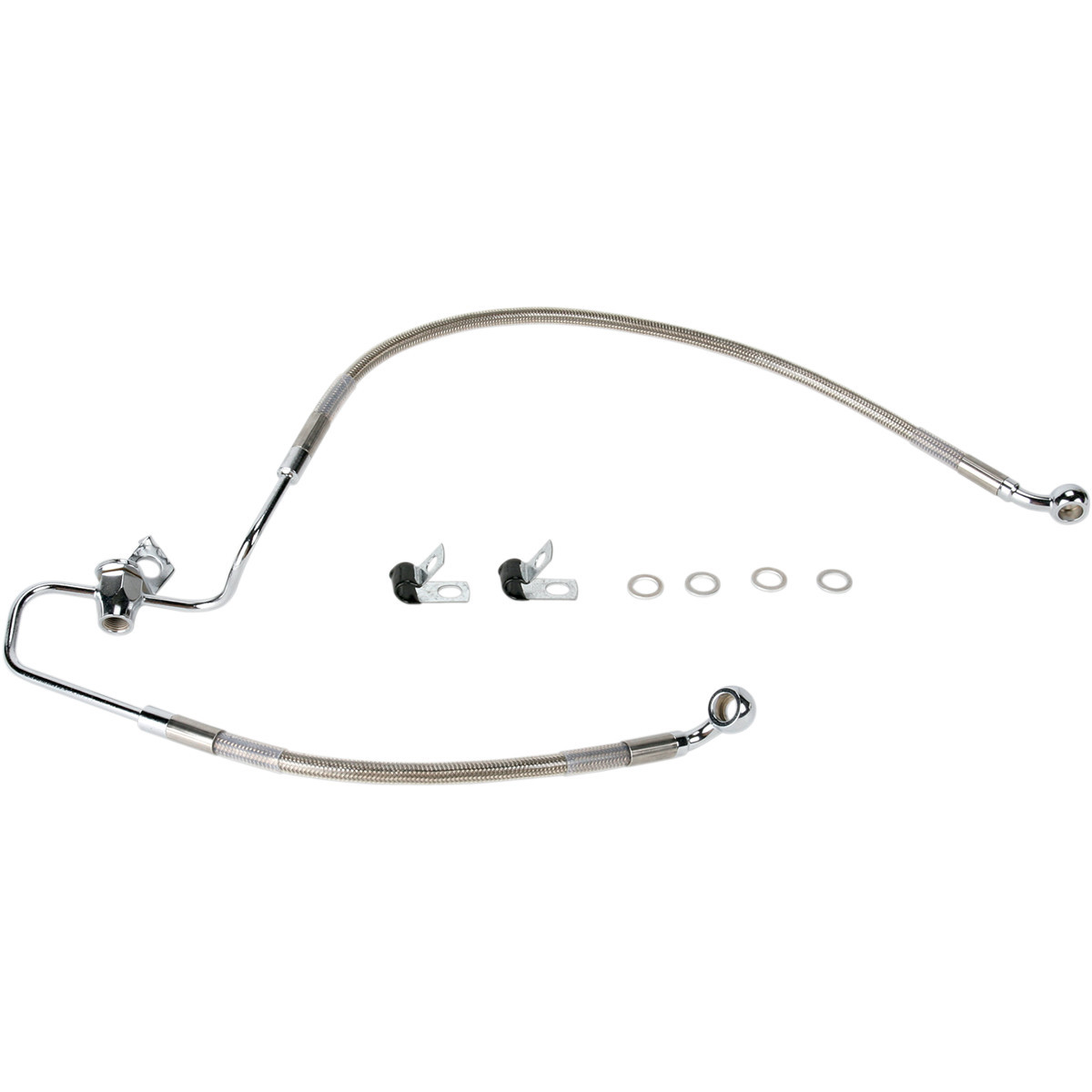 Drag Specialties - Brake Line - Rear - Stainless Steel