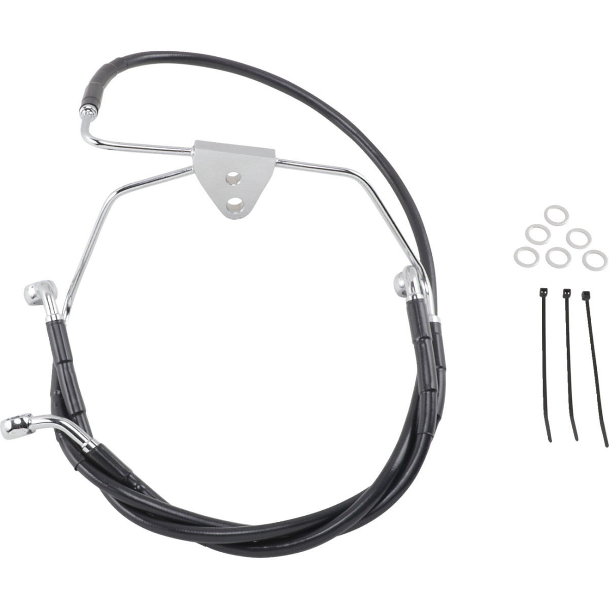 Drag Specialties - Brake Line - Front - Black - +2" - FLH '96-'07