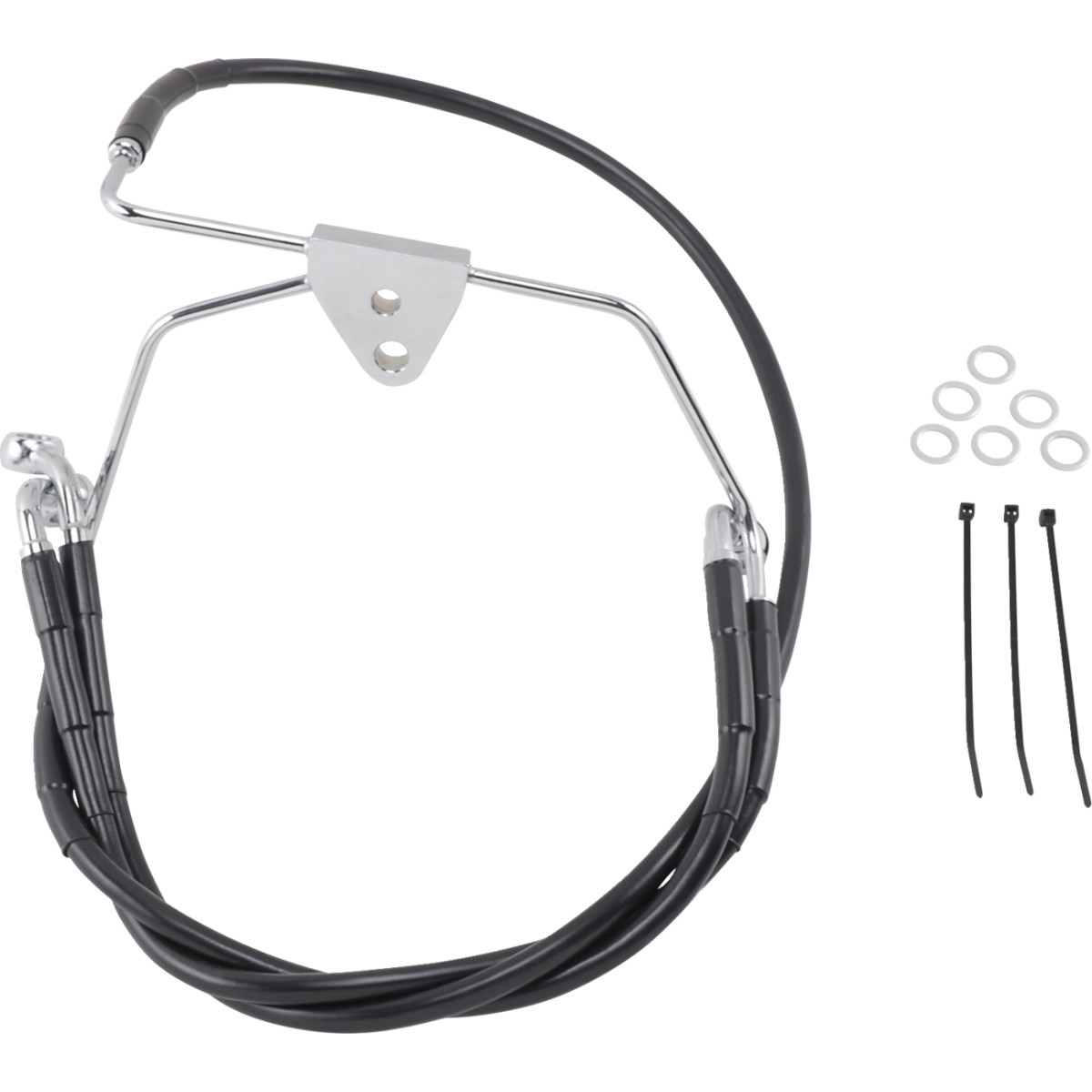 Drag Specialties - Brake Line - Front - Black - +6" - FLH '96-'07
