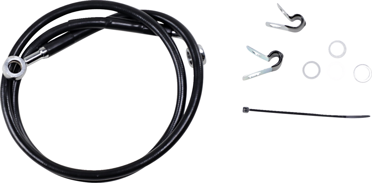 Brake Line - Front - XL883 04-10 - Black