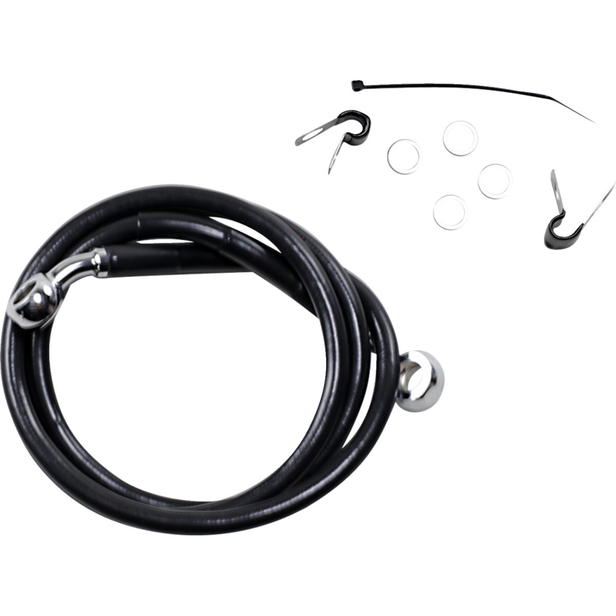 Drag Specialties - Brake Line - Front - Black - +2" - XL
