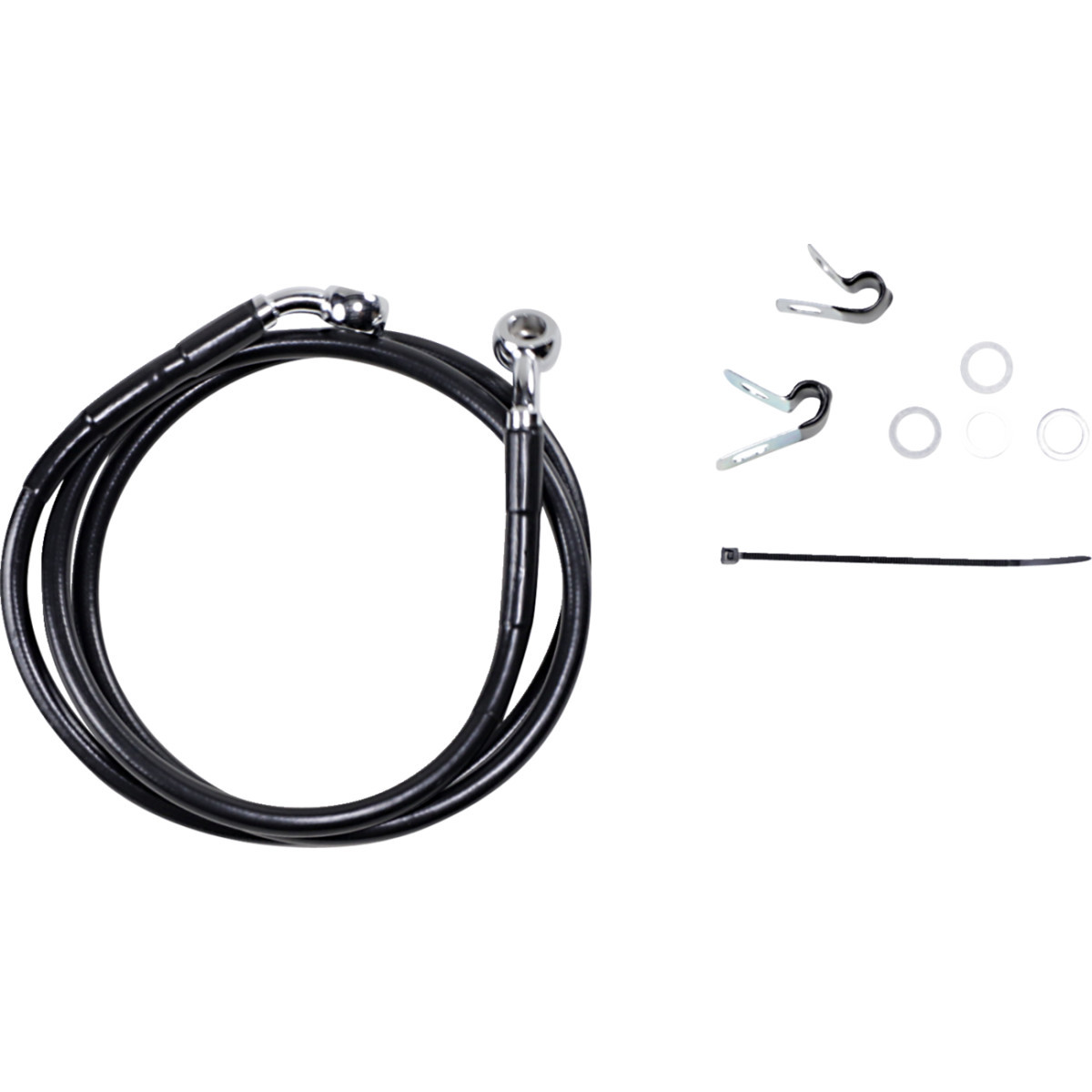 Drag Specialties - Brake Line - Front - Black - +6" - XL