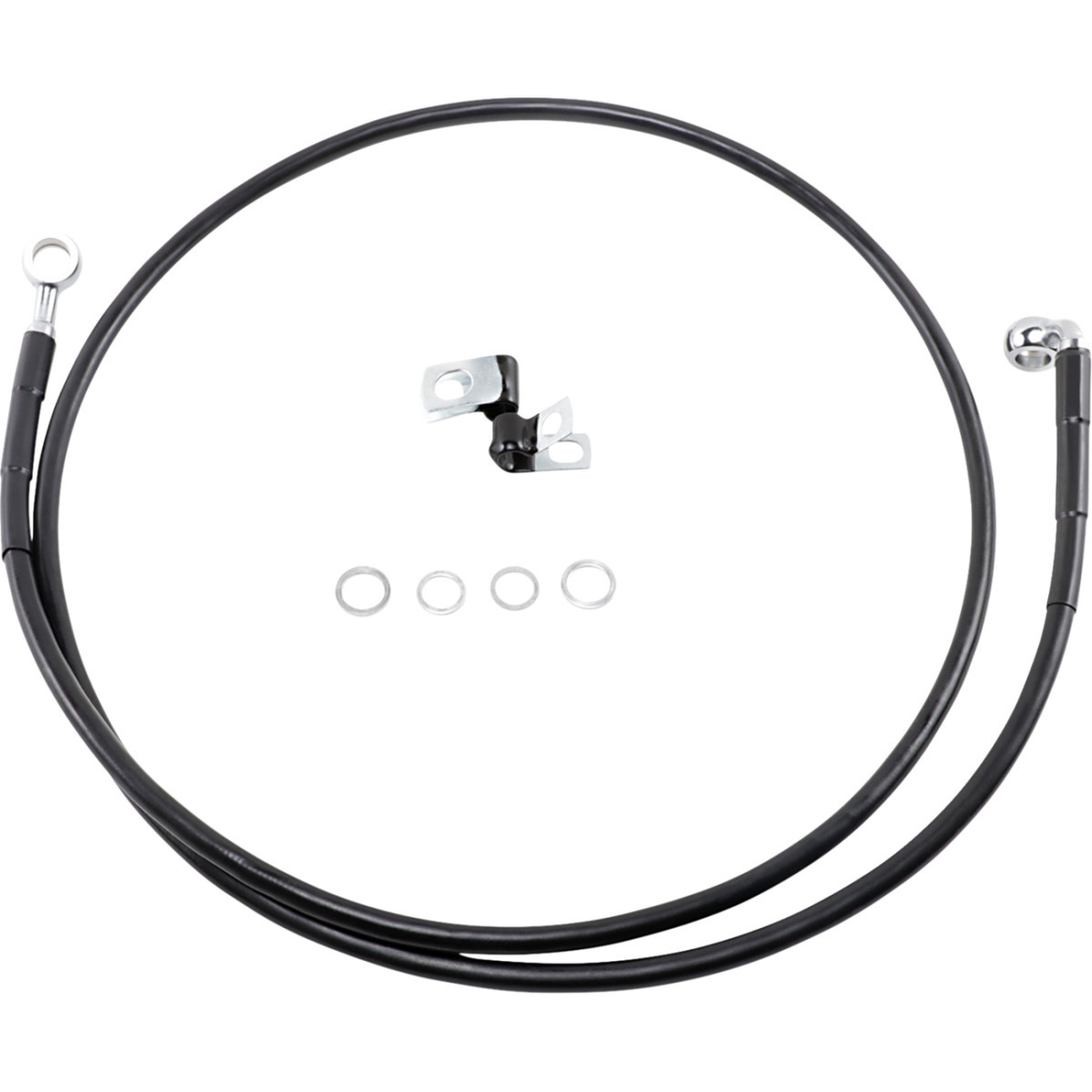 Drag Specialties - Brake Line - Front - Black - +10" - '99-'07 FXST