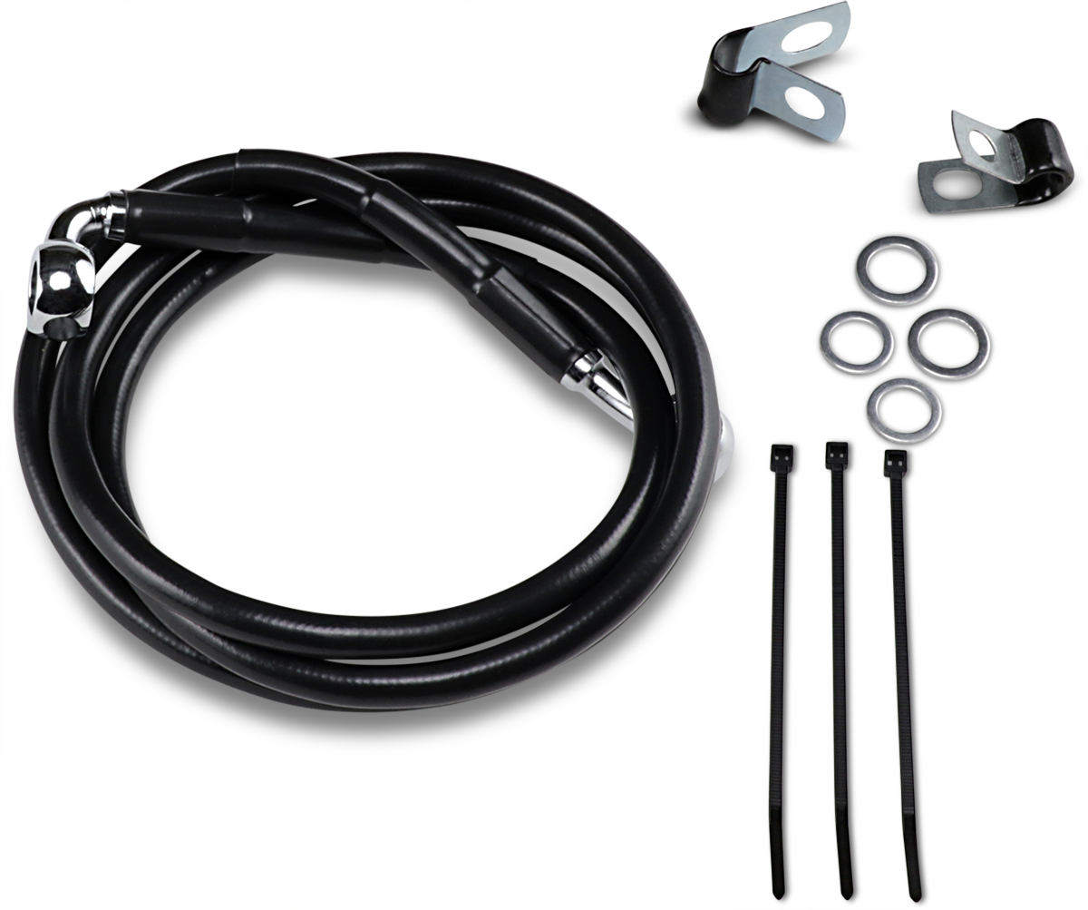 Brake Line - Front - Black - +4"