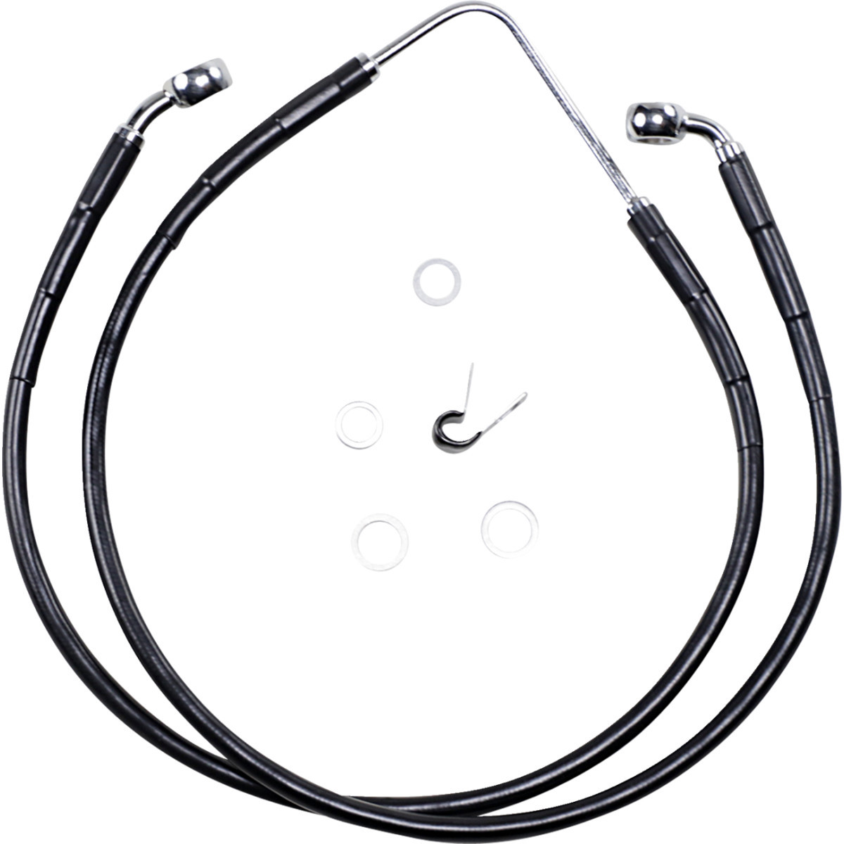 Drag Specialties - Brake Line - Front (Upper) - Black