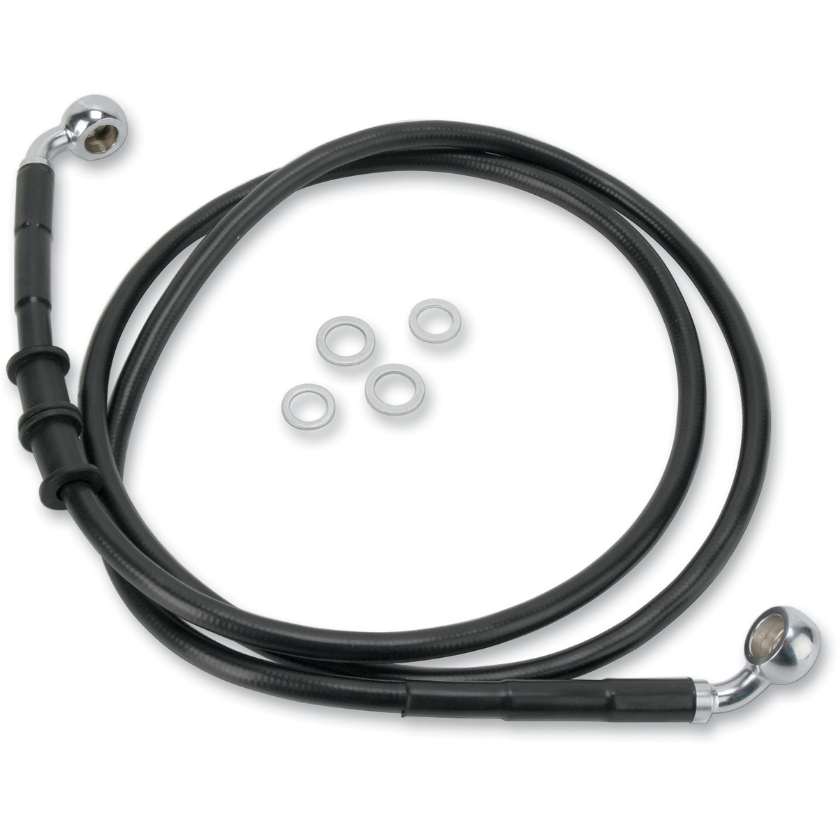 Drag Specialties - Brake Line - Front - Black - +6" - '10-'15 FXDWG