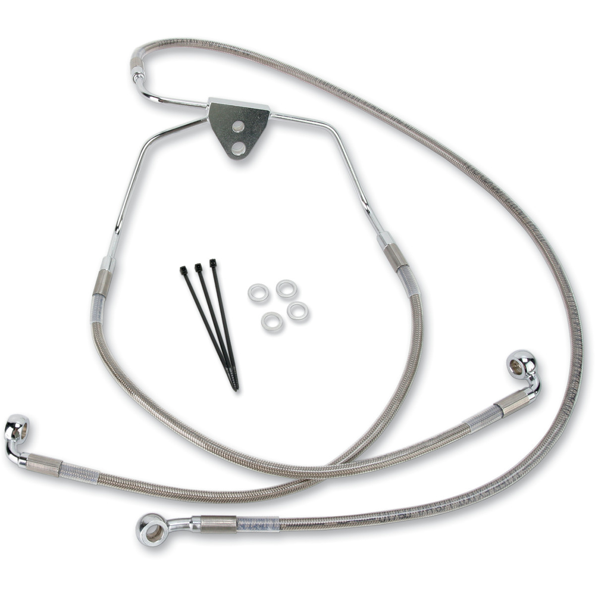 Drag Specialties - Brake Line - Front - +2" - Touring - Stainless Steel