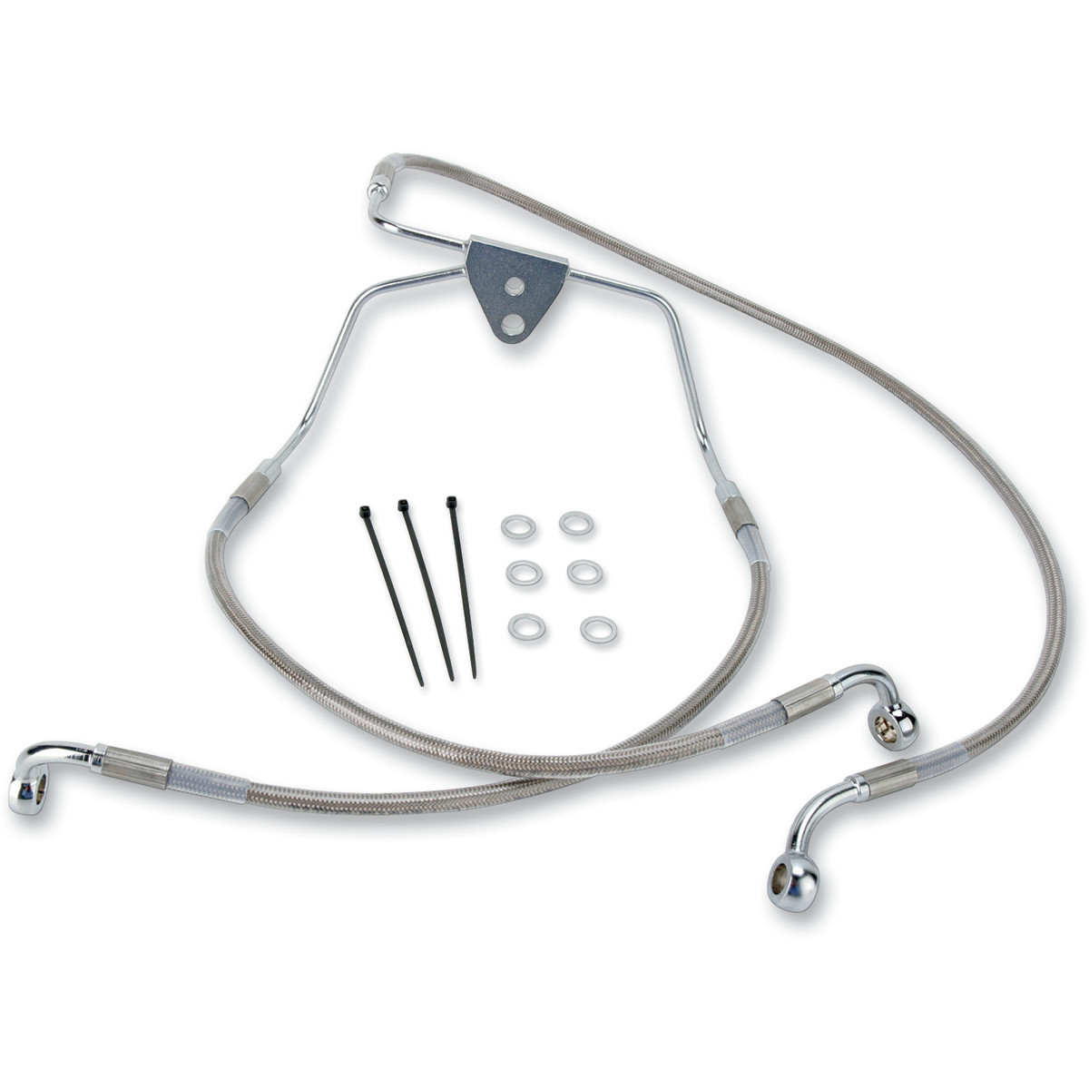 Drag Specialties - Brake Line - Front - +2" - Touring - Stainless Steel