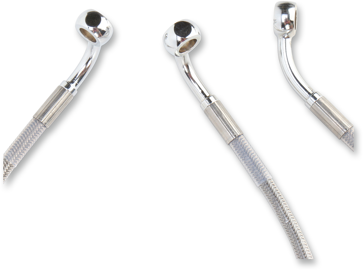 Drag Specialties Brake Line - Front - +4" - Stainless Steel
