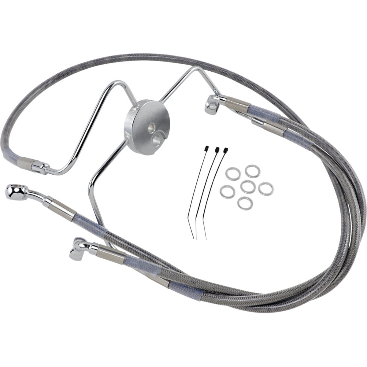 Drag Specialties - Brake Line - Front - +10" - Stainless Steel