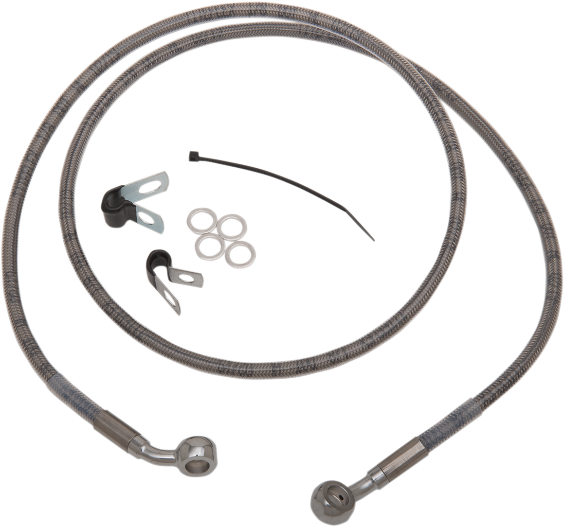 Brake Line - Front - +8" - Stainless Steel - XL
