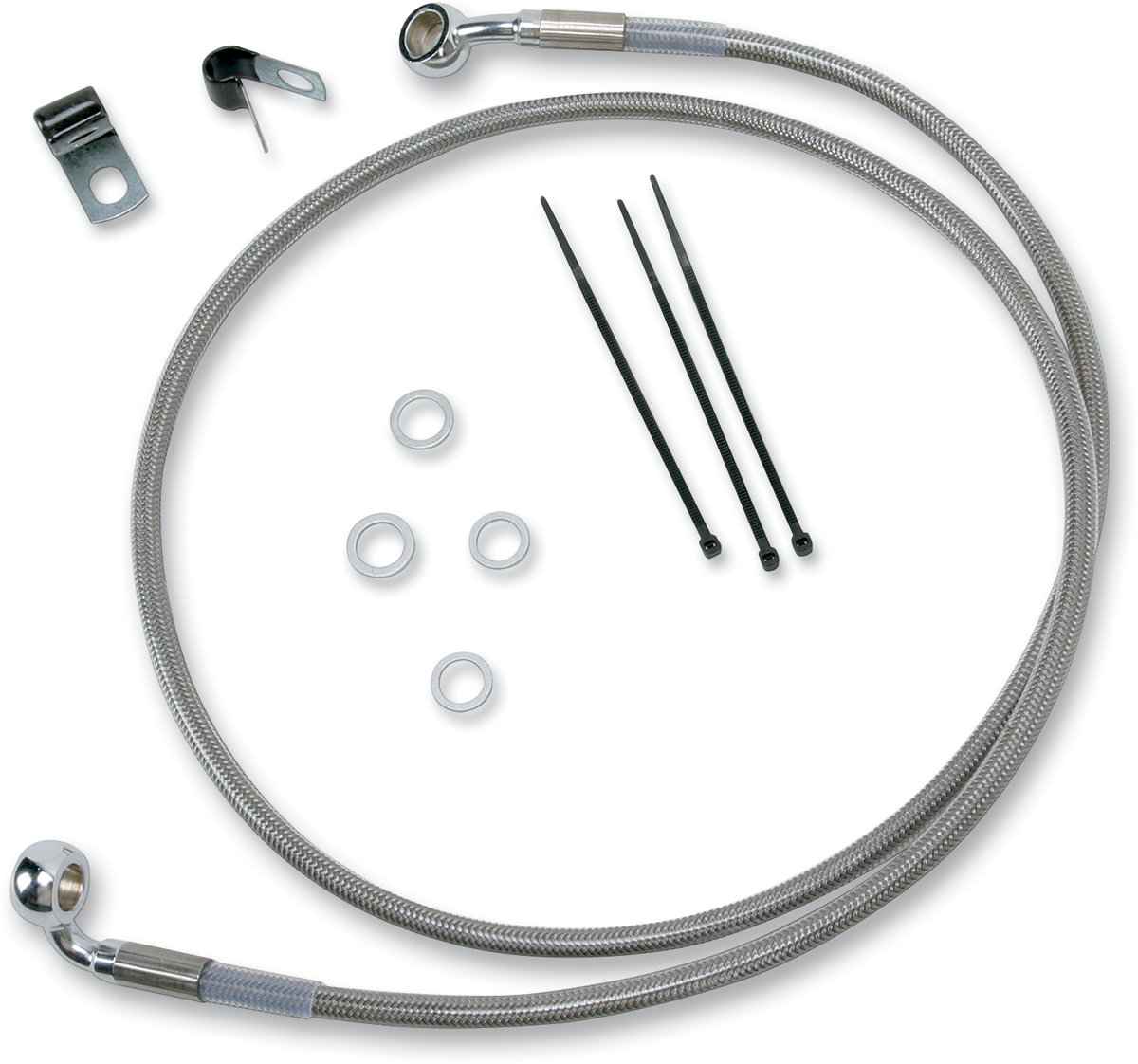 Brake Line - Front - +2" - Stainless Steel