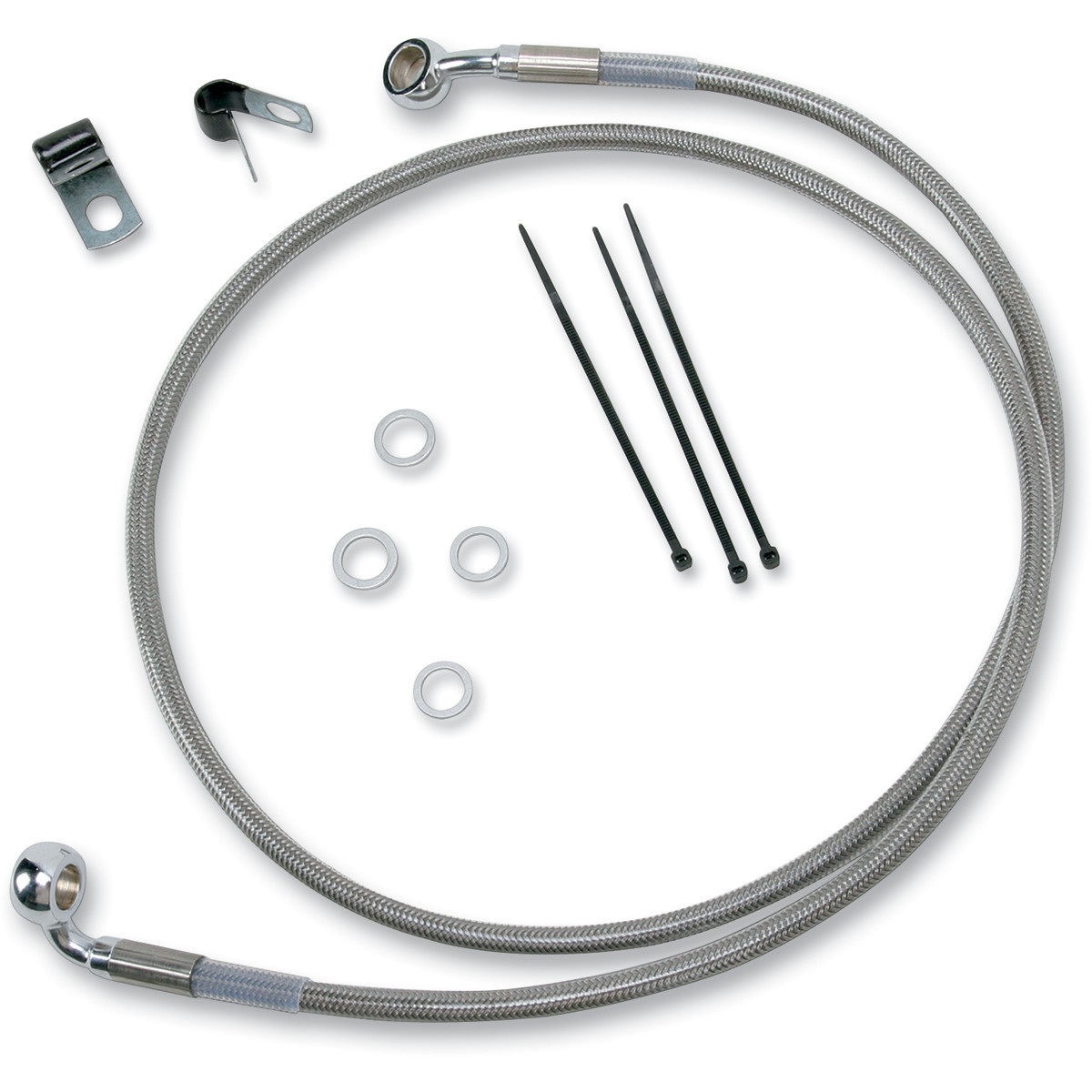 Drag Specialties - Brake Line - Front - +2" - Stainless Steel