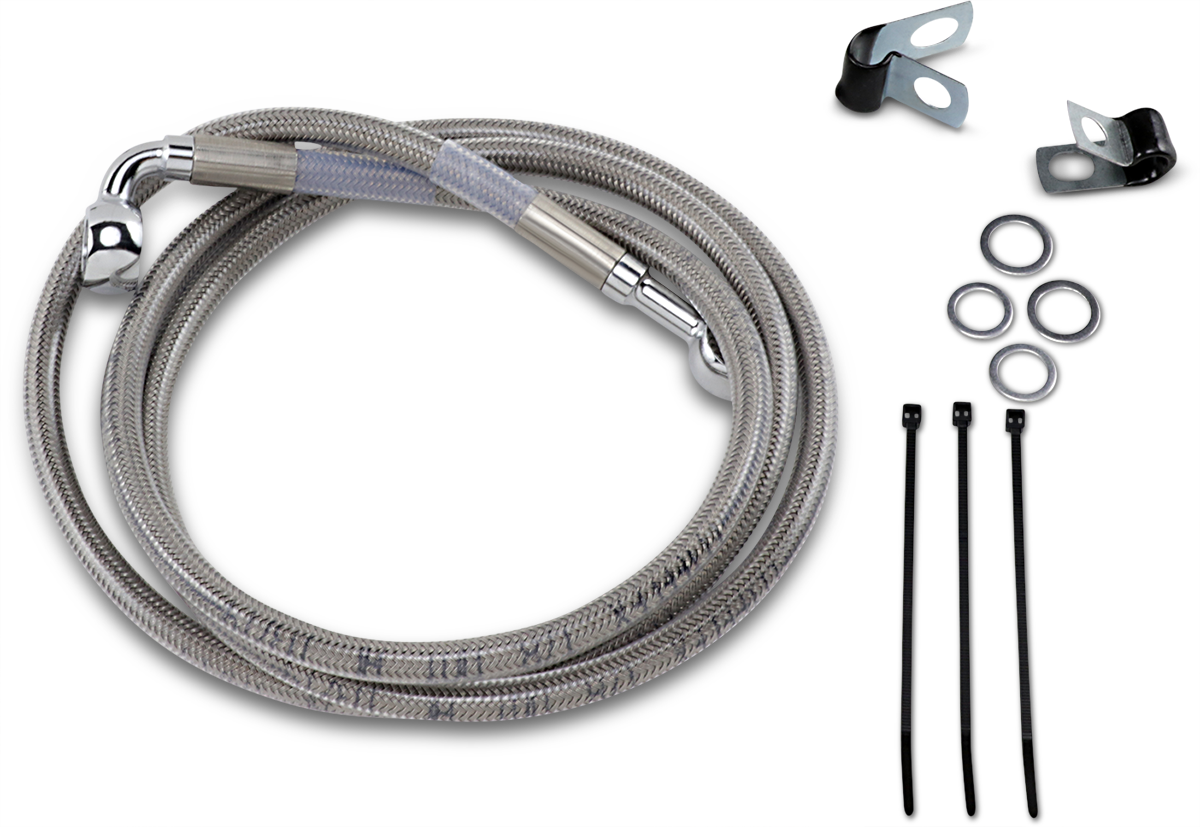 Brake Line - Front - +4" - Stainless Steel