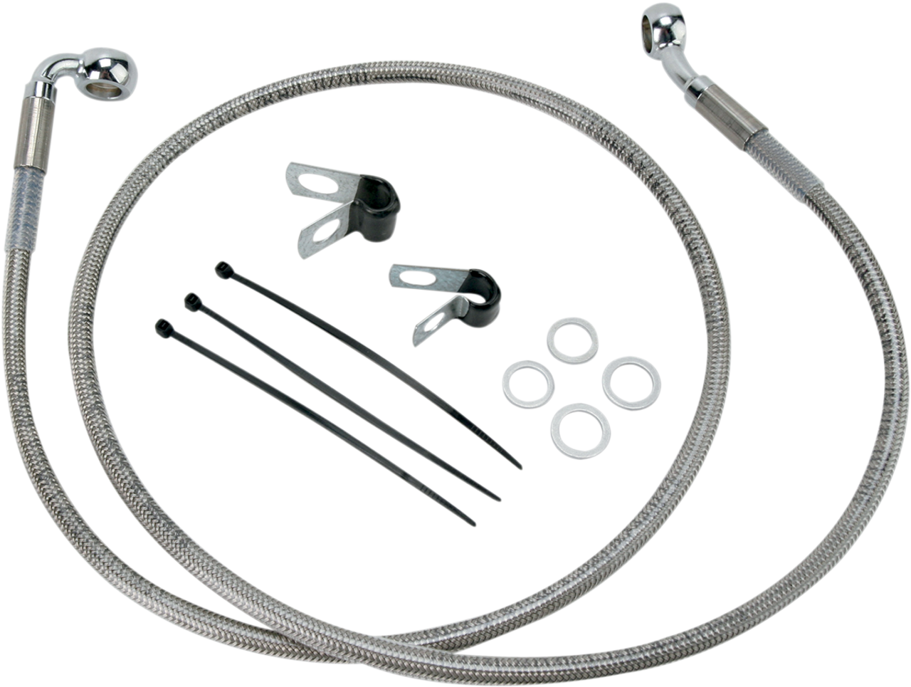 Brake Line - Front - +2" - Stainless Steel