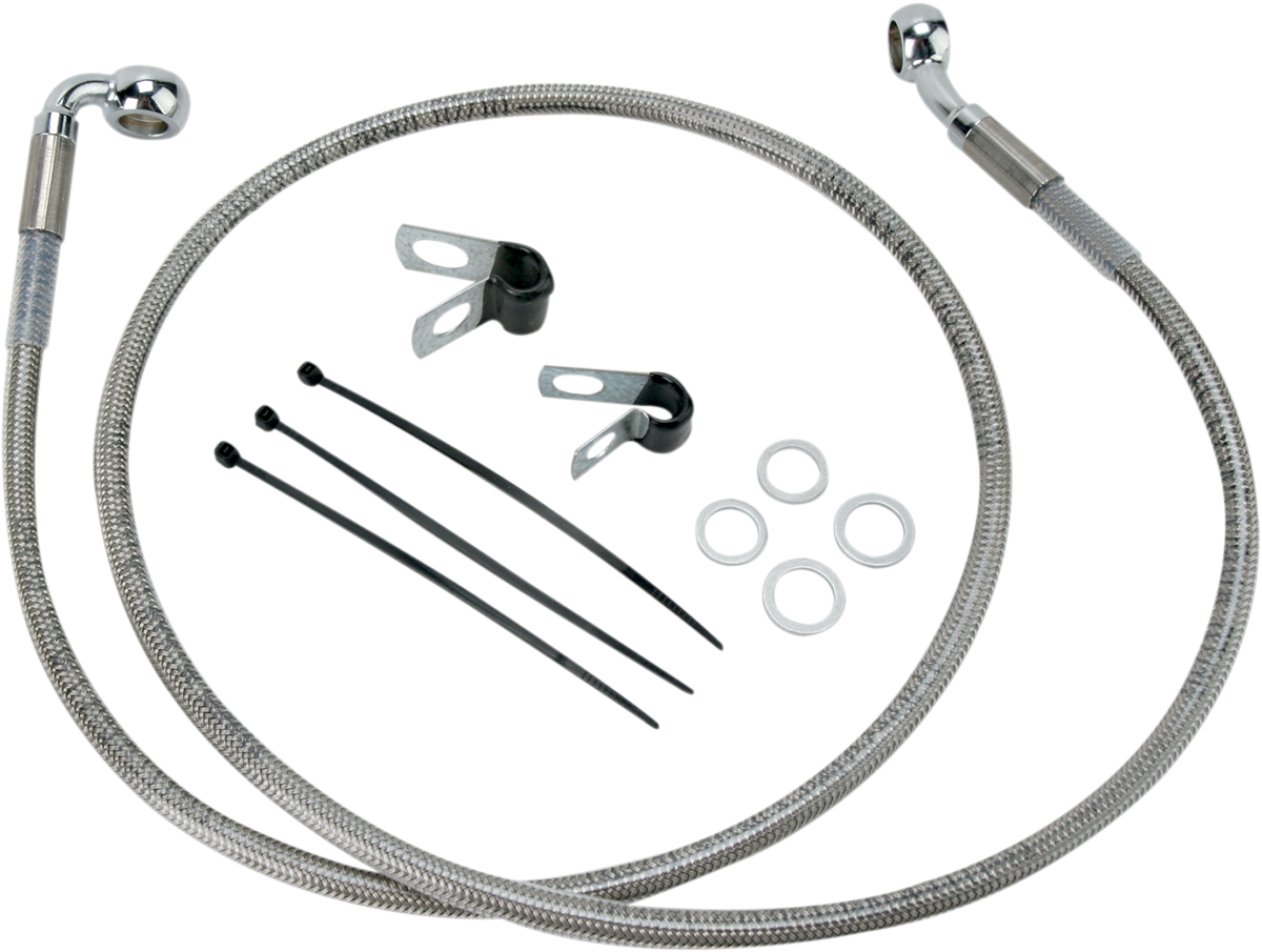 Brake Line - Front - +6" - Stainless Steel