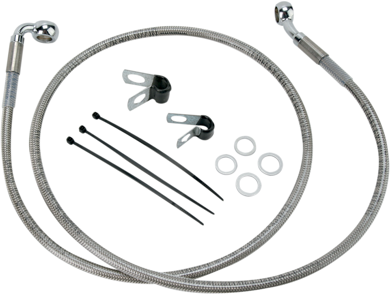Brake Line - Front - +10" - Stainless Steel
